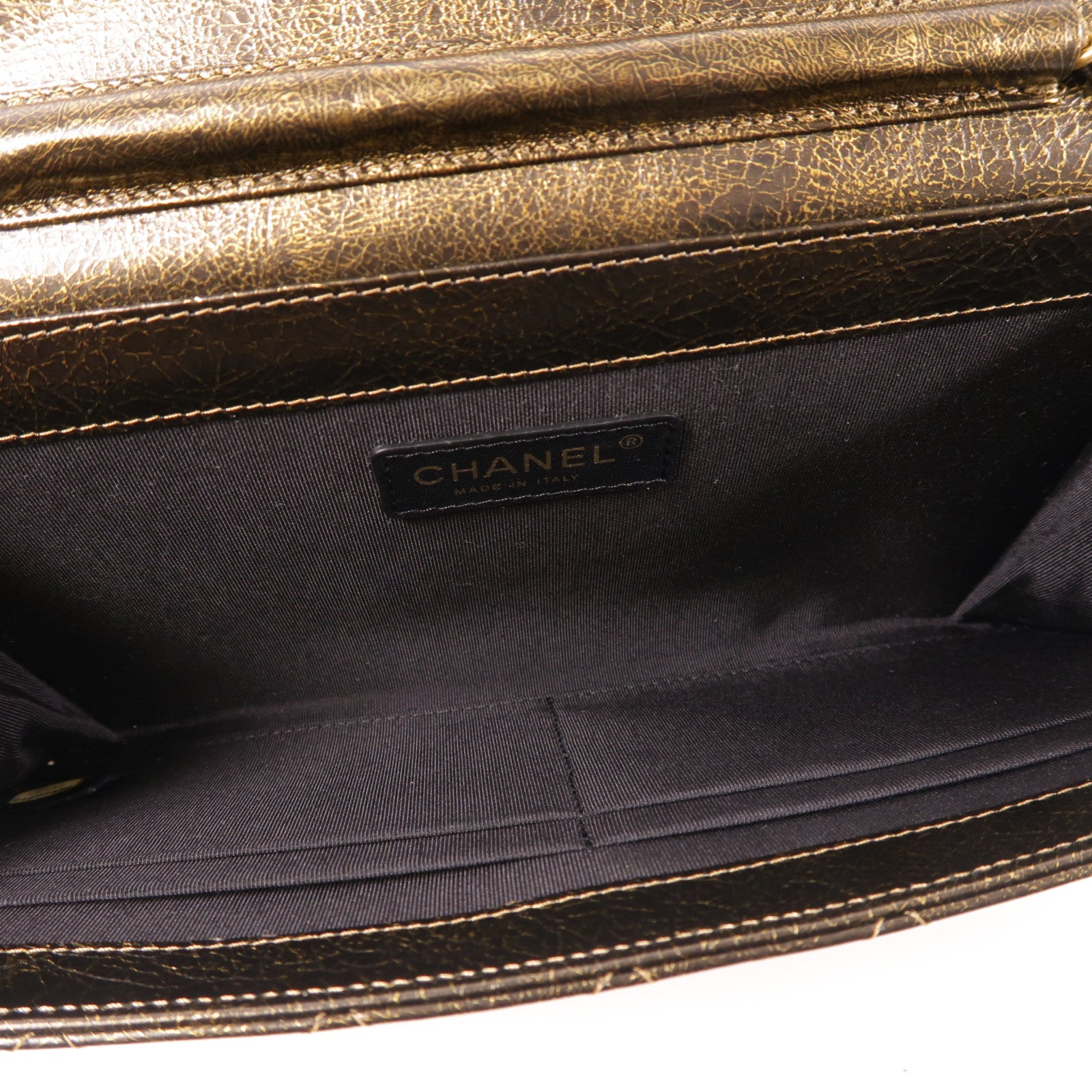 CHANEL CC GHW Chain Shoulder Bag Calfskin Leather Gold