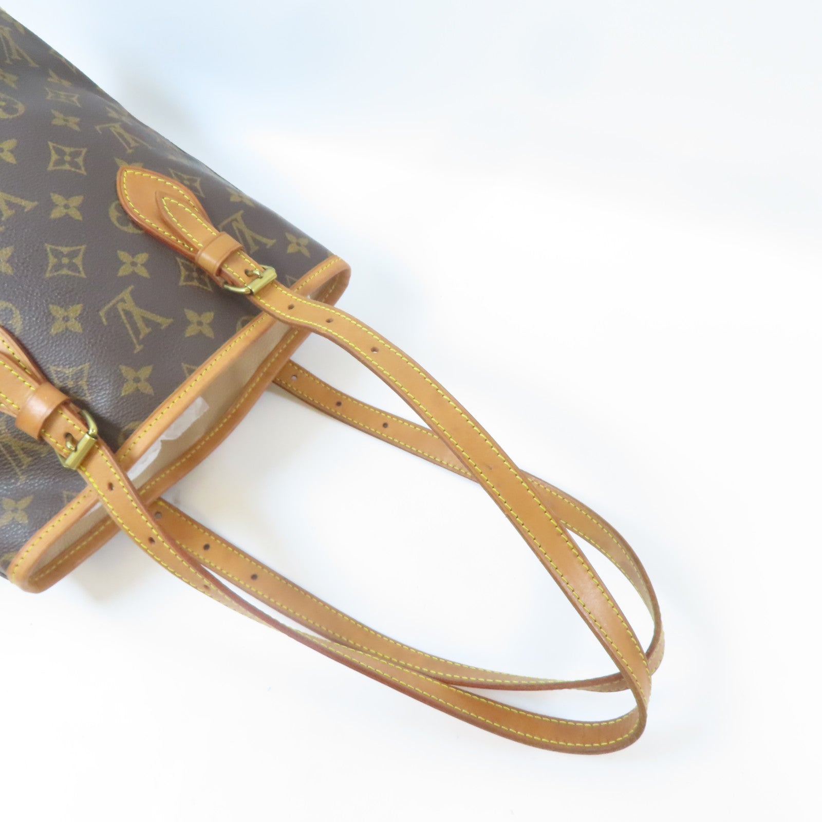 LOUIS VUITTON 【激減優惠】Monogram Bucket PM金扣肩背袋啡色