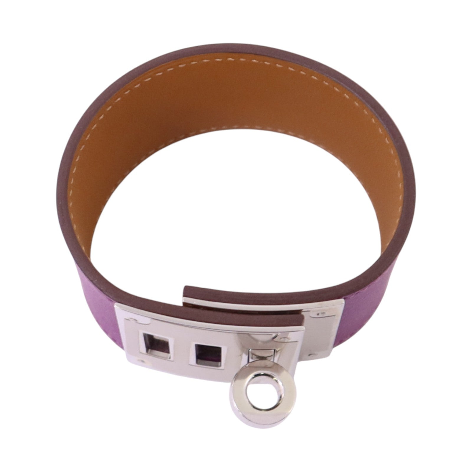 HERMES Swift皮革Kelly Dog Bracelet銀扣手鏈