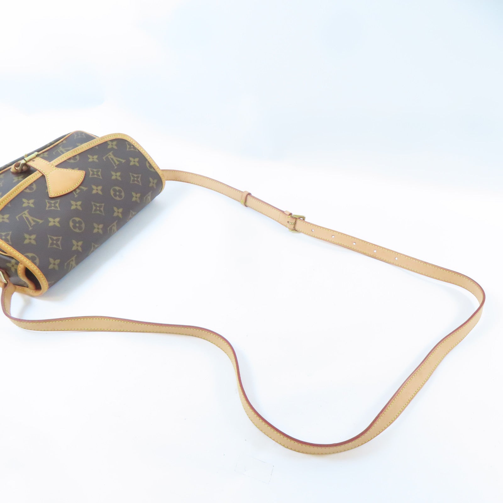 LOUIS VUITTON Monogram Sologne金扣肩背袋啡色