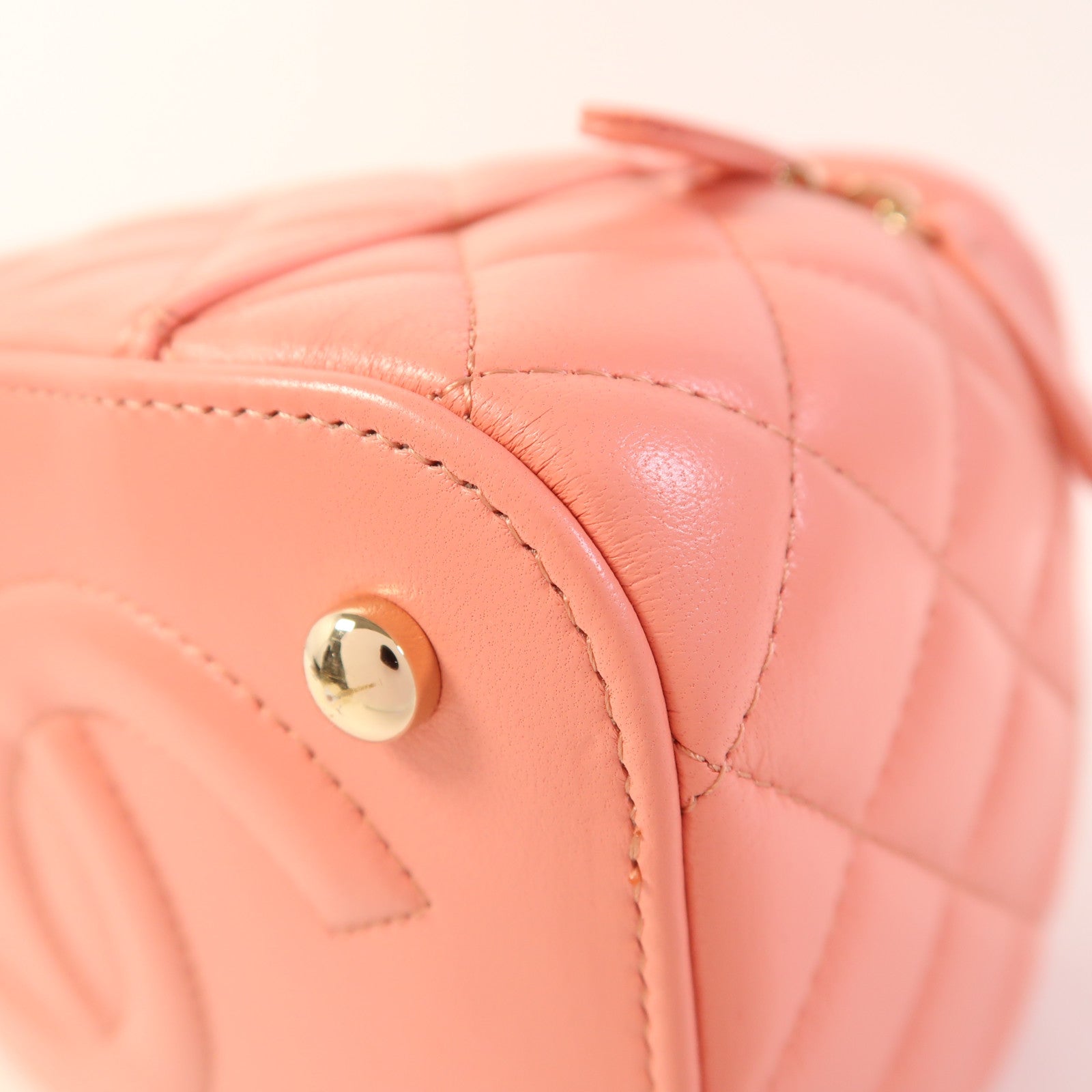 CHANEL 羊皮皮革Vanity Case金扣手挽肩背兩用袋