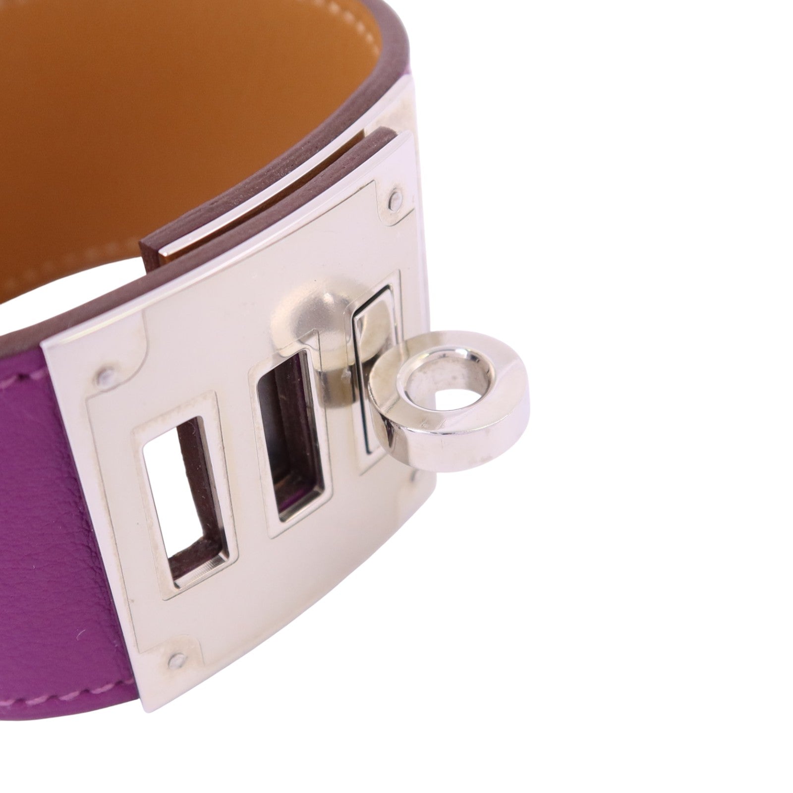 HERMES Swift皮革Kelly Dog Bracelet銀扣手鏈