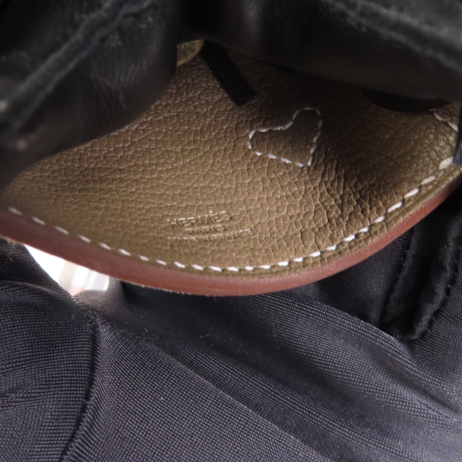 HERMES Milo皮革Rodeo Rodeo Coeur PM掛飾Noir