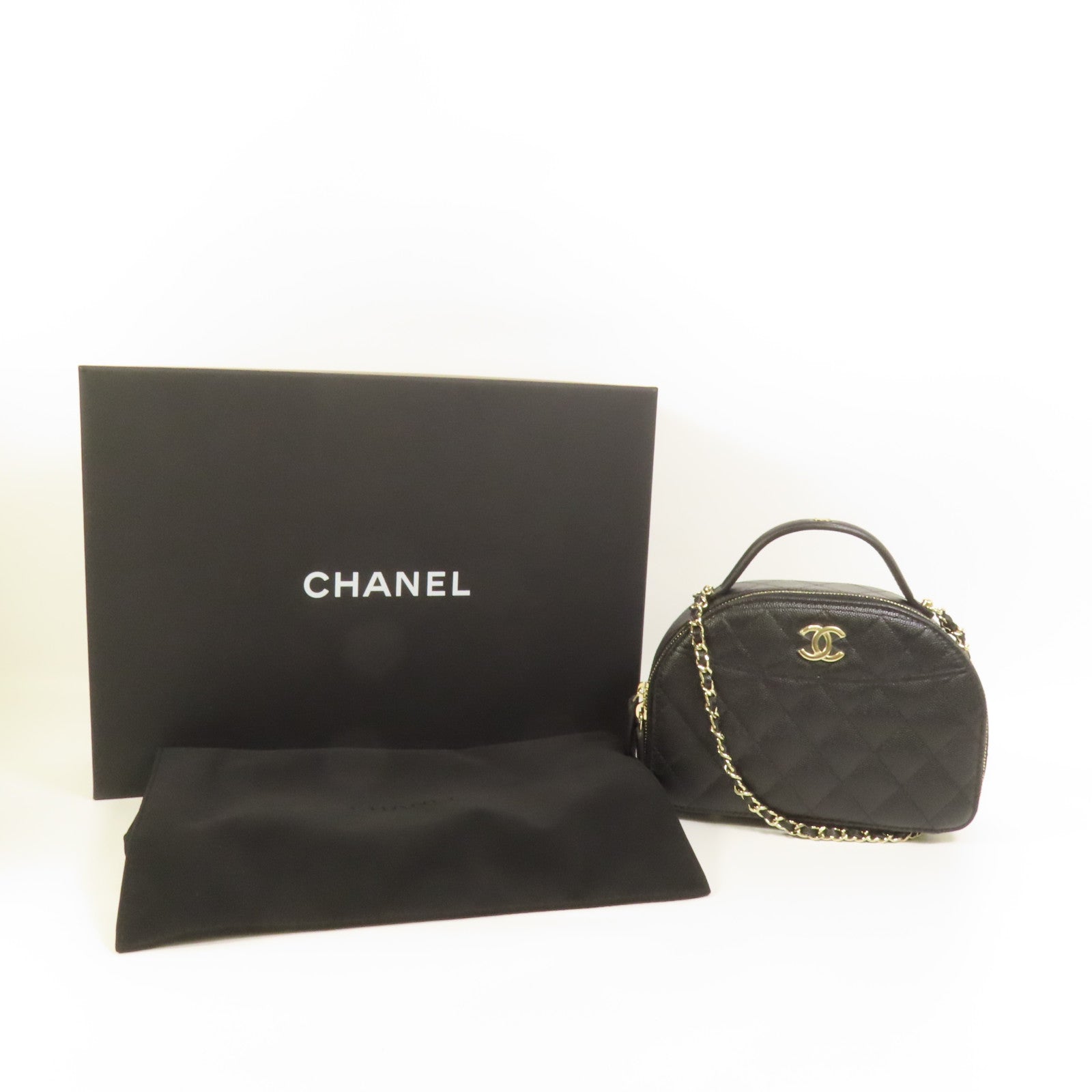 CHANEL 牛皮皮革Bowling手挽肩背兩用袋