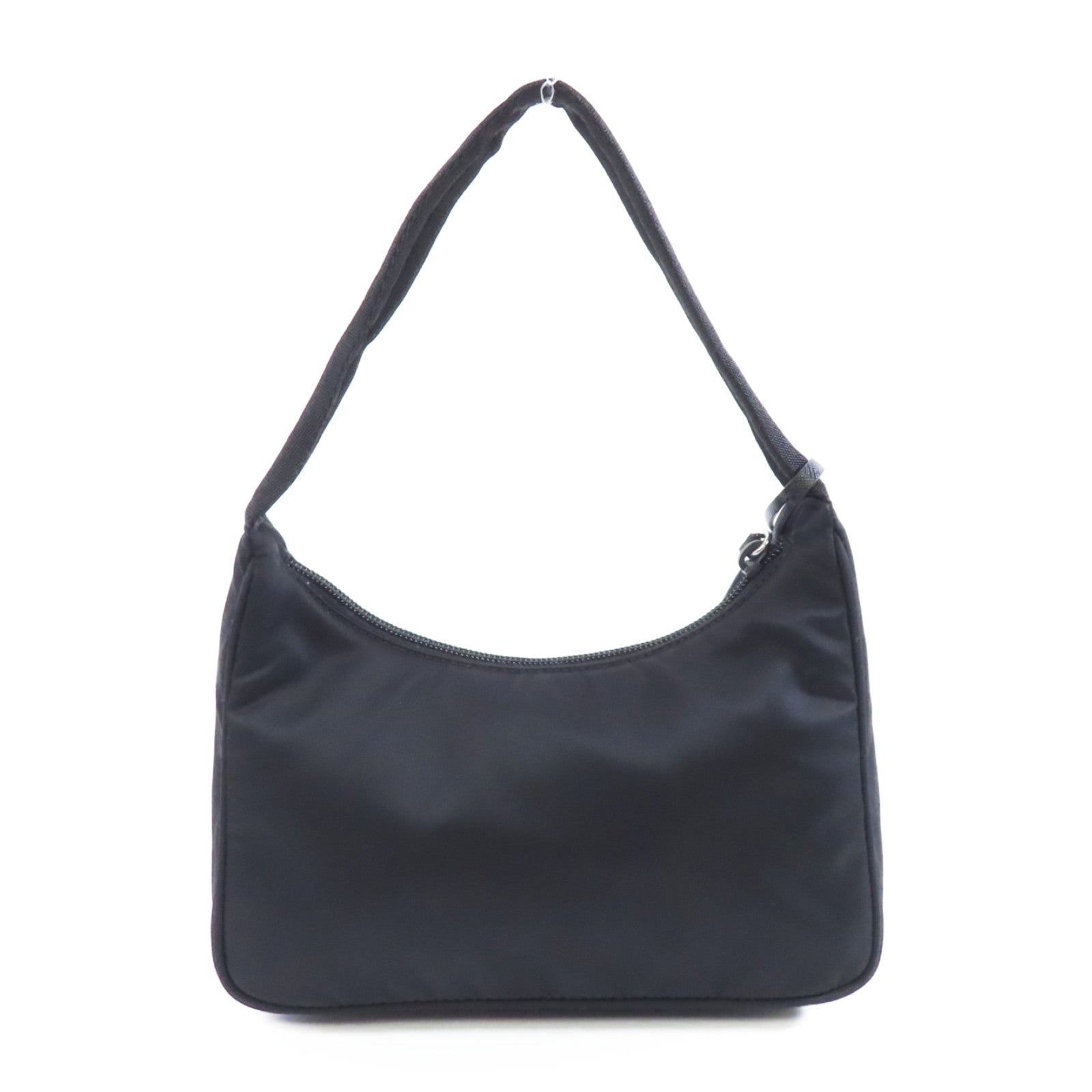 PRADA 尼龍Shoulder Bag銀扣肩背袋黑色