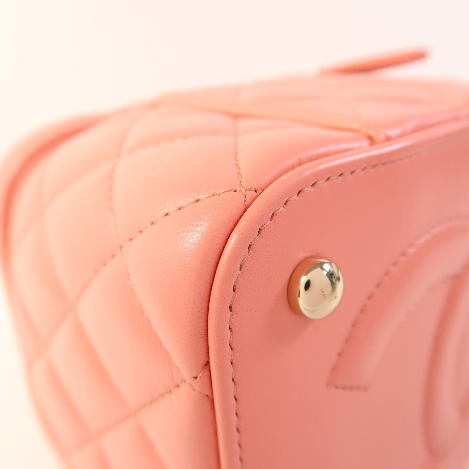 CHANEL 羊皮皮革Vanity Case金扣手挽肩背兩用袋