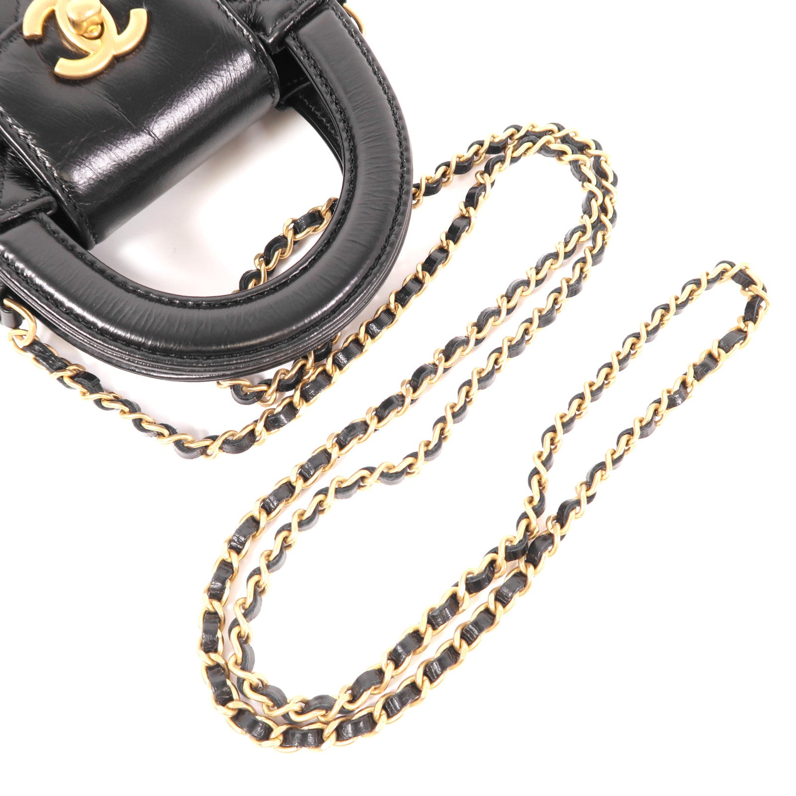 CHANEL 牛皮皮革Kelly Nano金扣手挽肩背兩用袋