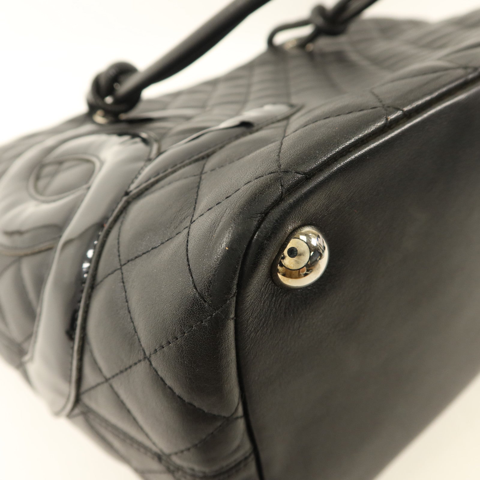 CHANEL 牛皮皮革Cambon Tote Bag銀扣手挽袋