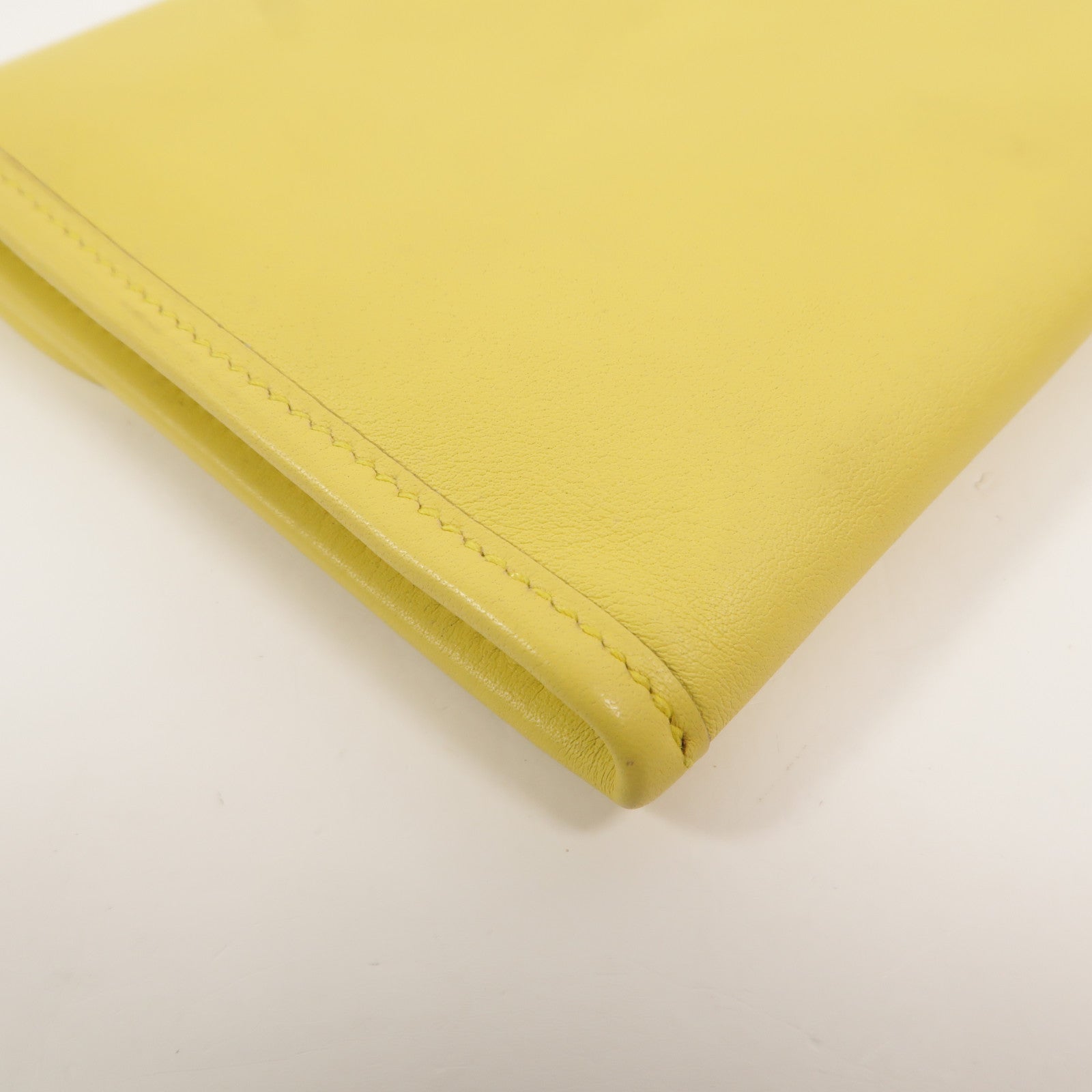 HERMES Swift皮革Jige Duo Clutch手拿包Jaune de Naples