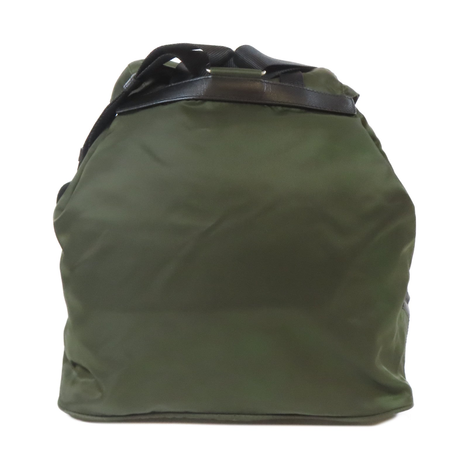 PRADA 尼龍Rucksack銀扣背包綠色