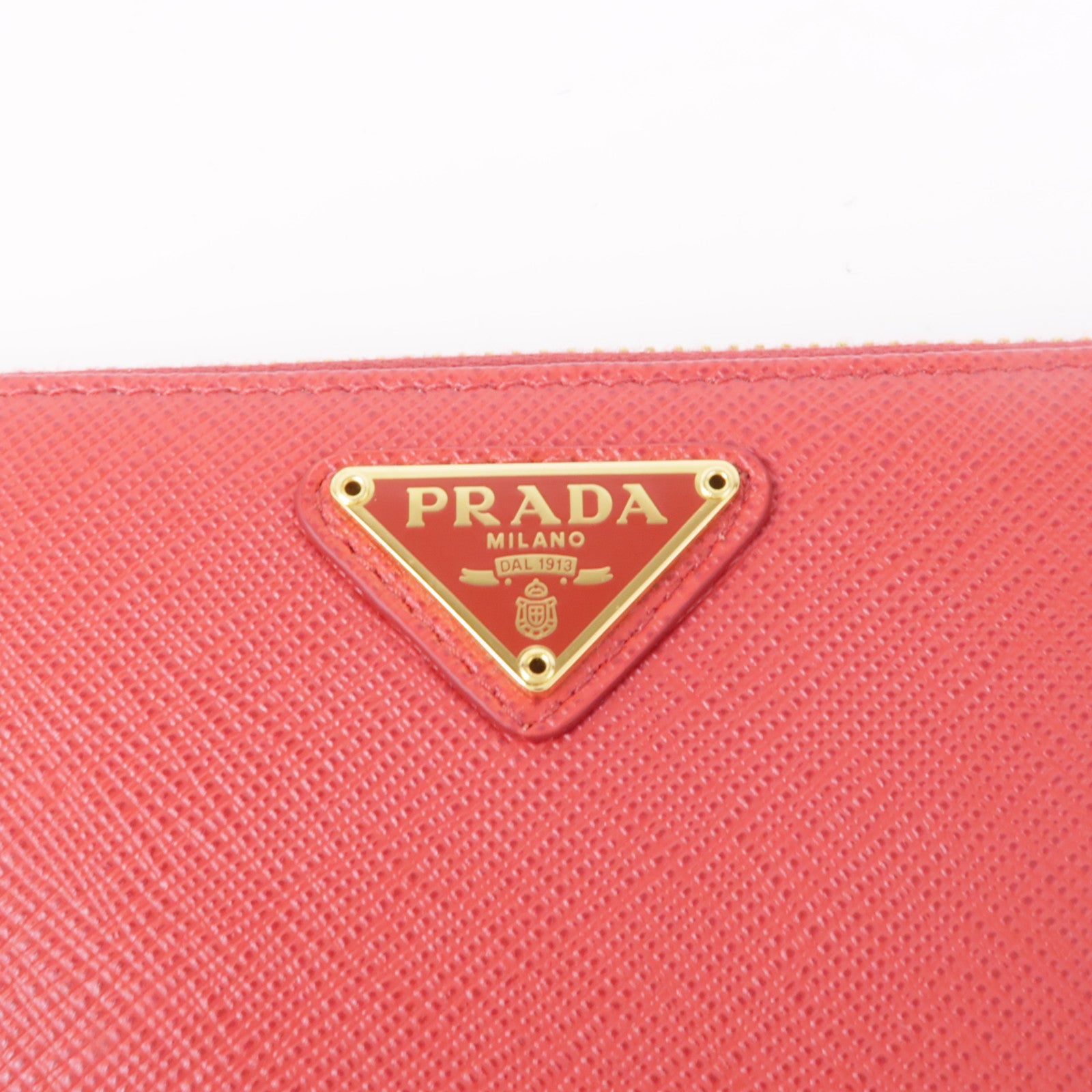 PRADA Saffiano皮革Long Wallet金扣長錢包