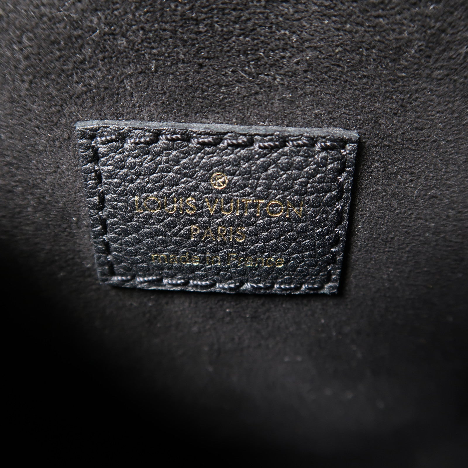 LOUIS VUITTON Monogram Empreinte Tiny Backpack金扣背包黑色