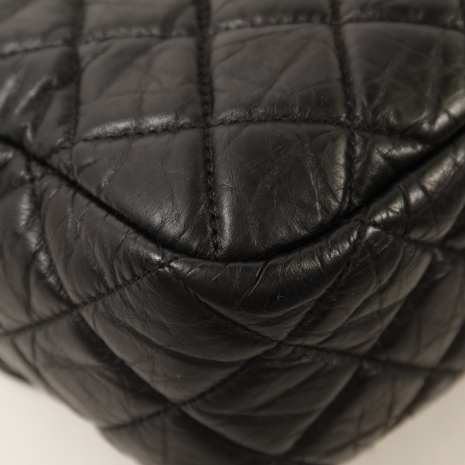 CHANEL 牛皮皮革Chain Shoulder銀扣鏈帶肩背袋