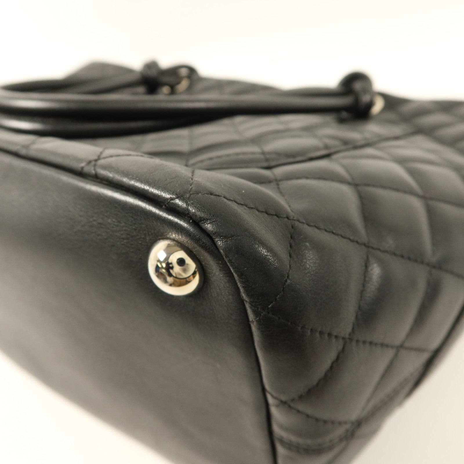 CHANEL 牛皮皮革Cambon Tote Bag銀扣手挽袋