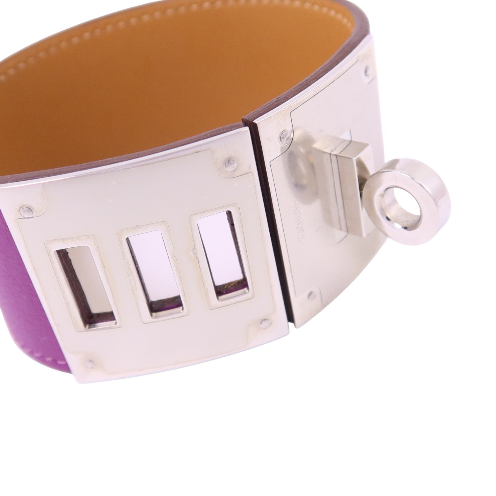 HERMES Swift皮革Kelly Dog Bracelet銀扣手鏈