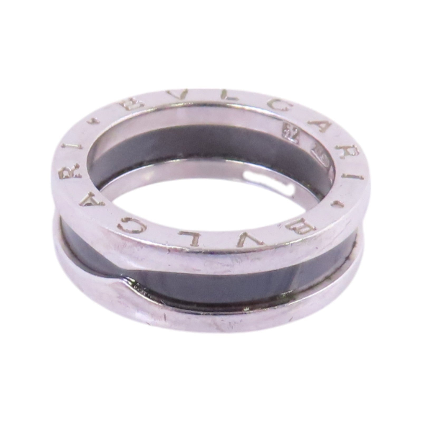 BVLGARI 925純銀/陶瓷Save The Children Ring 2-Band Ring戒指US#5.5