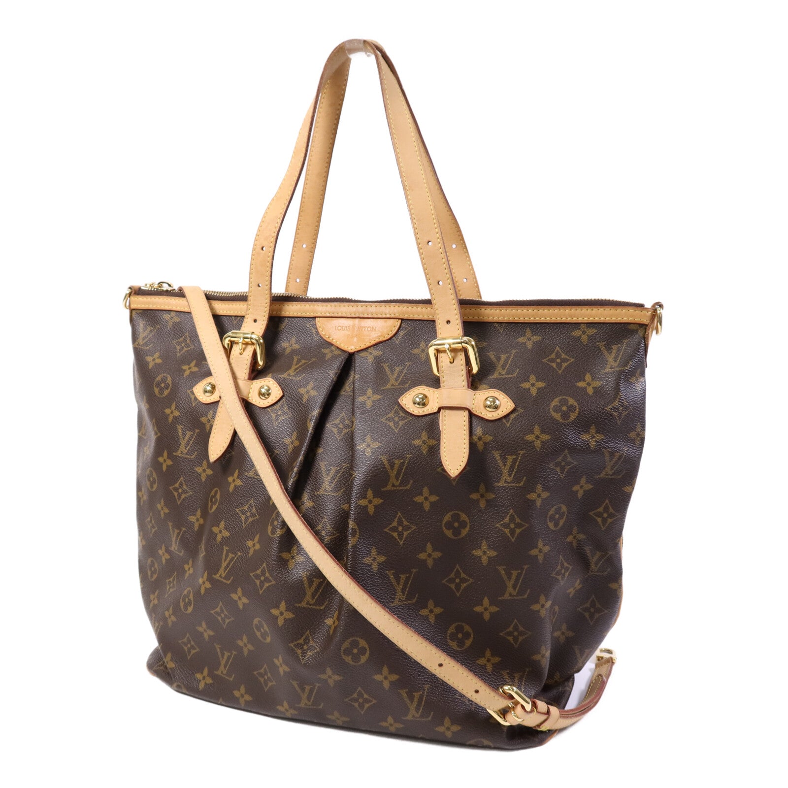 LOUIS VUITTON Monogram Palermo GM金扣手挽肩背兩用袋