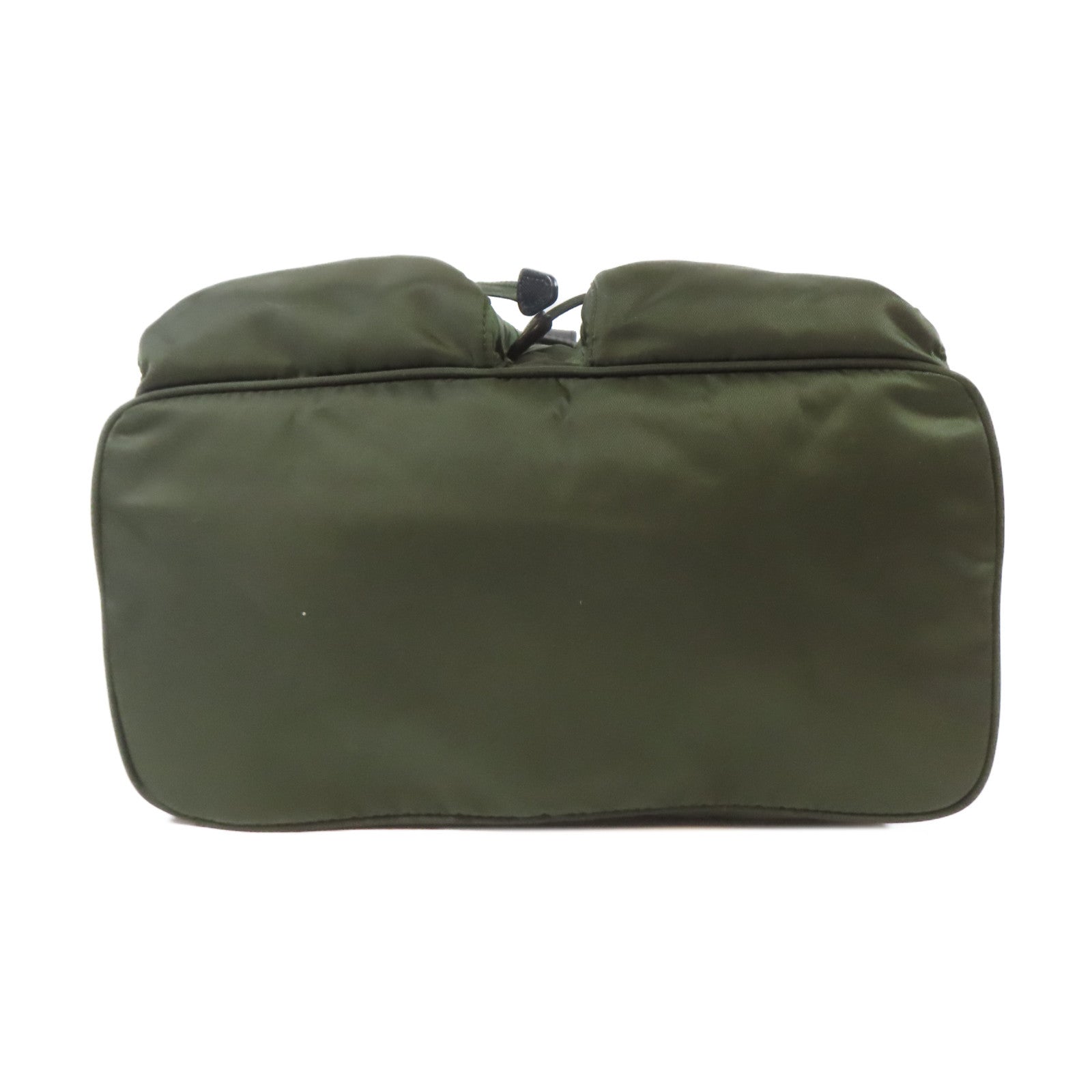 PRADA 尼龍Rucksack銀扣背包綠色
