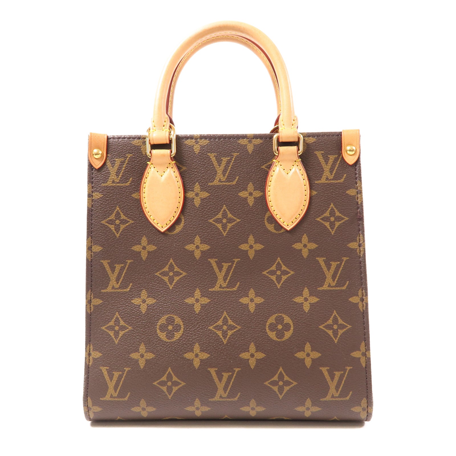 LOUIS VUITTON 【激減優惠】Monogram Sac Plat BB金扣手挽肩背兩用袋