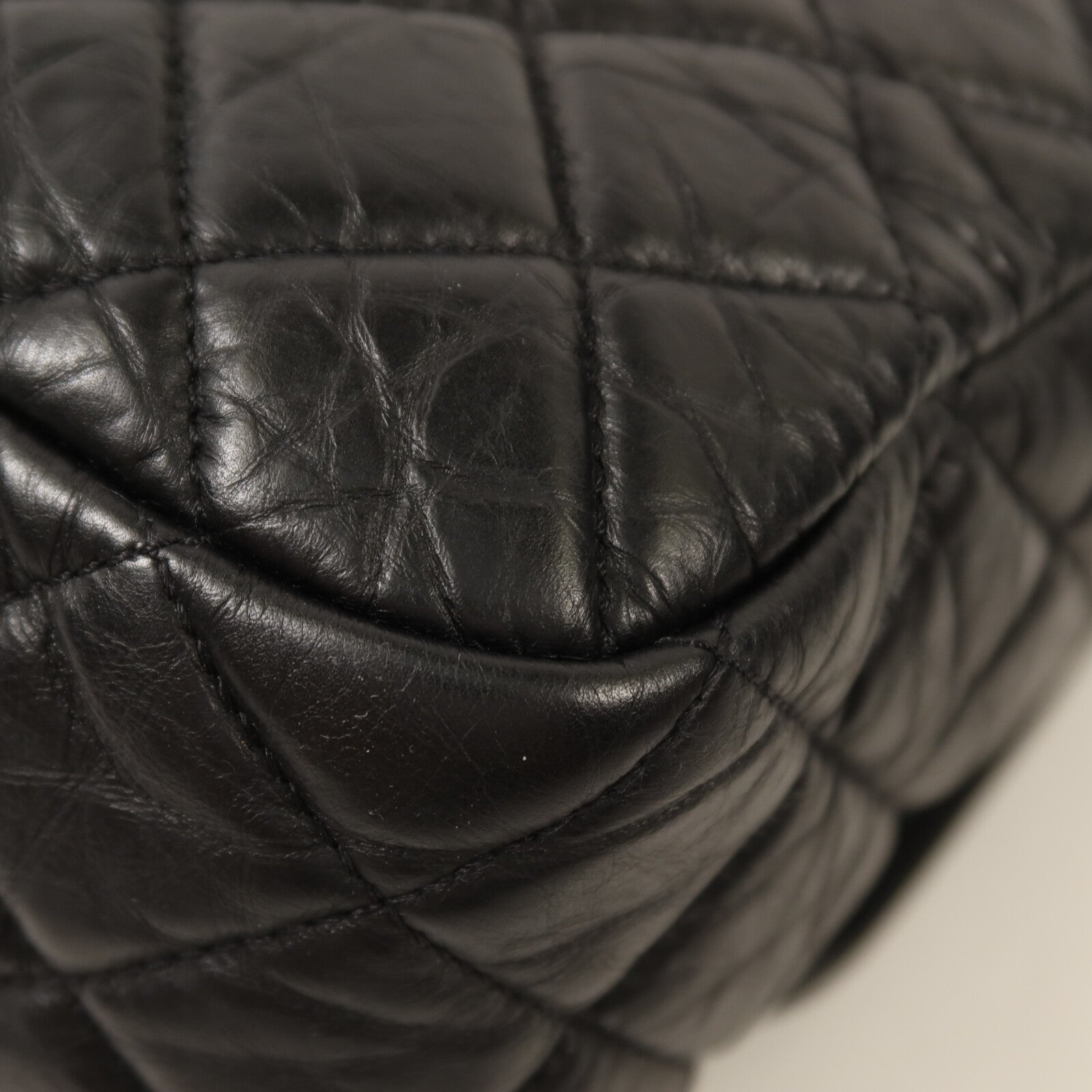 CHANEL 牛皮皮革Chain Shoulder銀扣鏈帶肩背袋