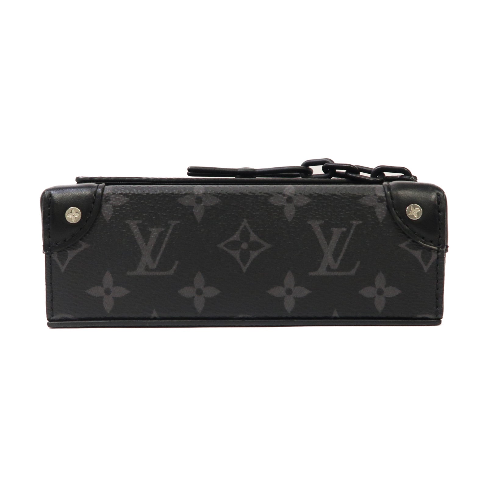 LOUIS VUITTON Monogram Eclipse Steamer肩背袋黑色