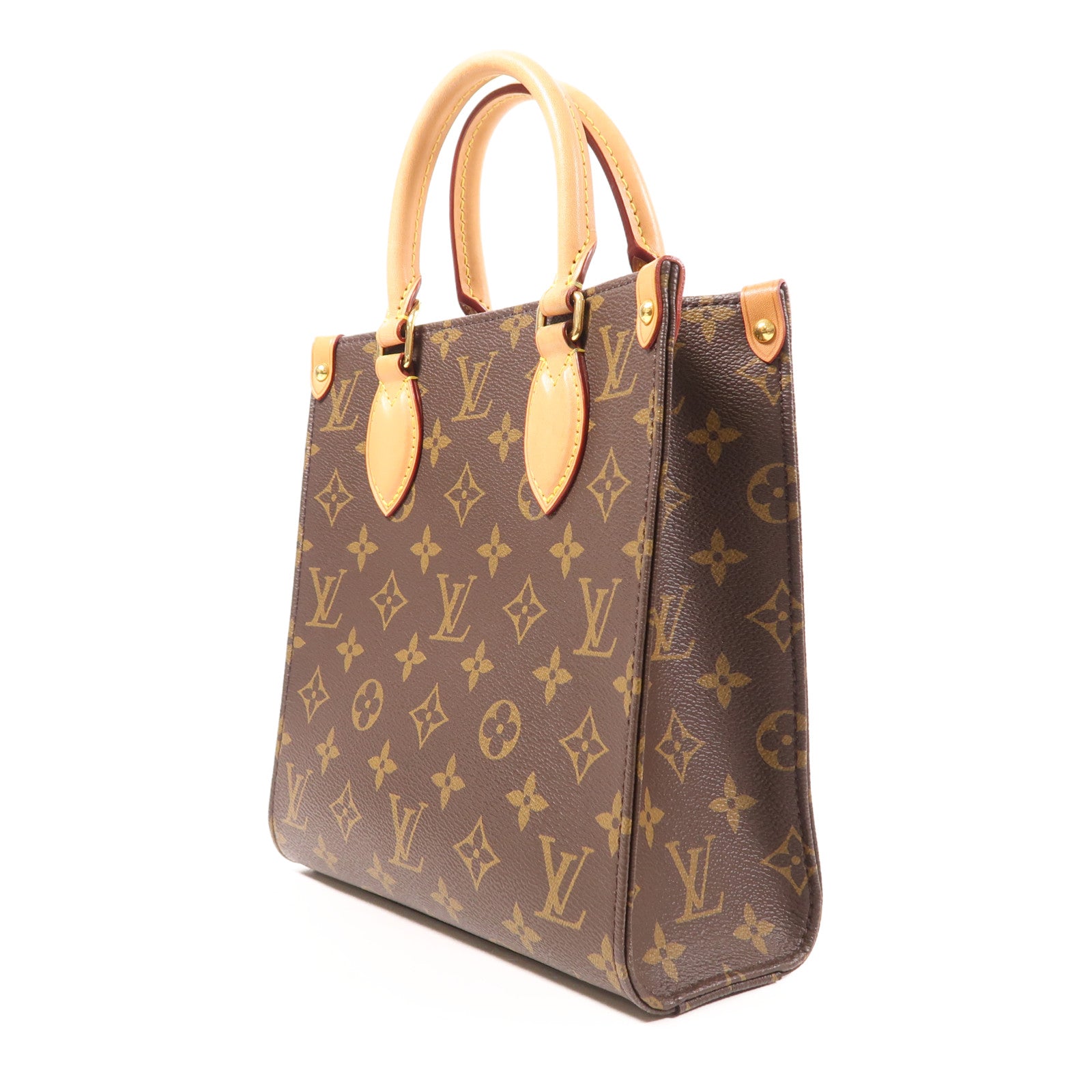 LOUIS VUITTON 【激減優惠】Monogram Sac Plat BB金扣手挽肩背兩用袋