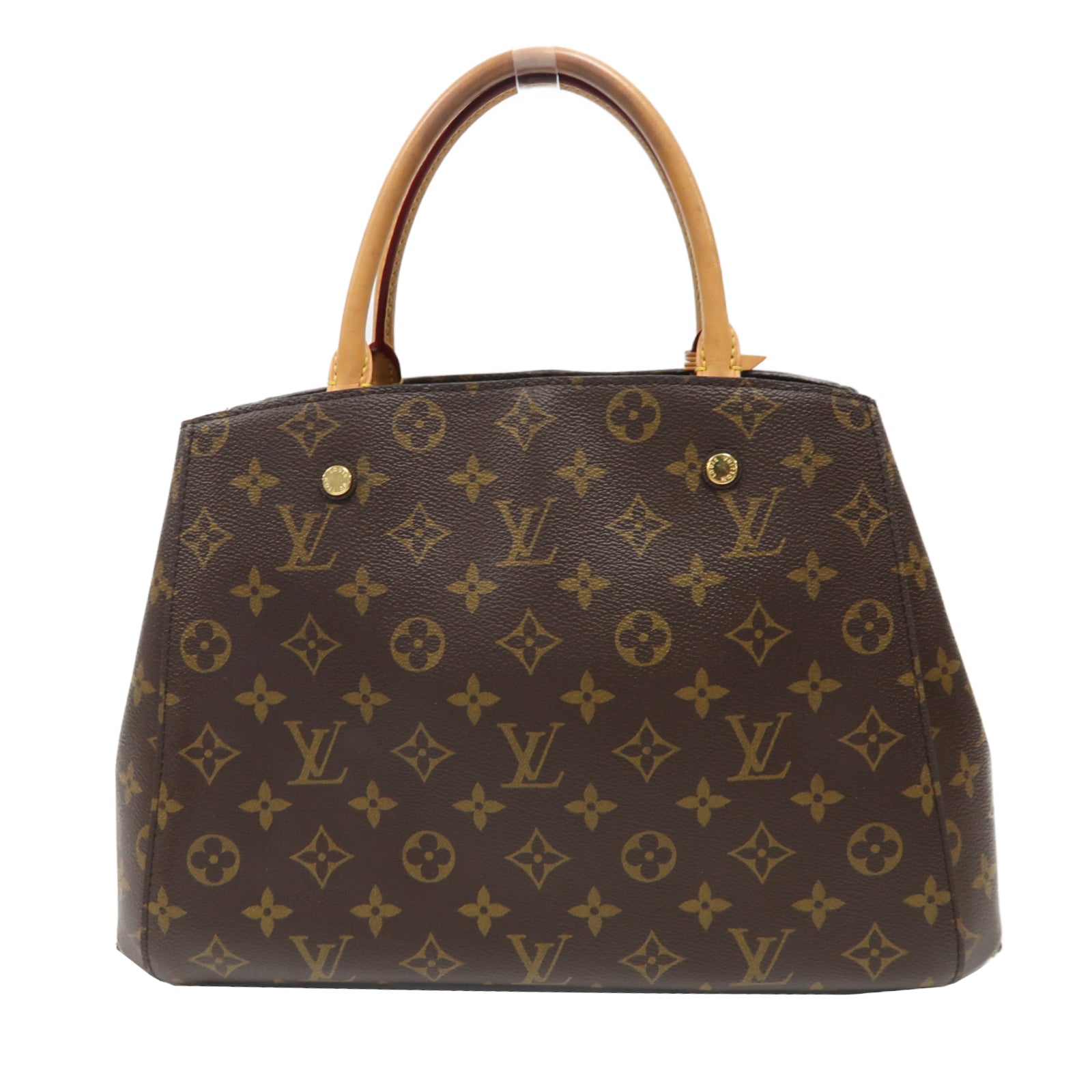 LOUIS VUITTON 【激減優惠】Monogram Montaigne MM金扣手挽肩背兩用袋啡色