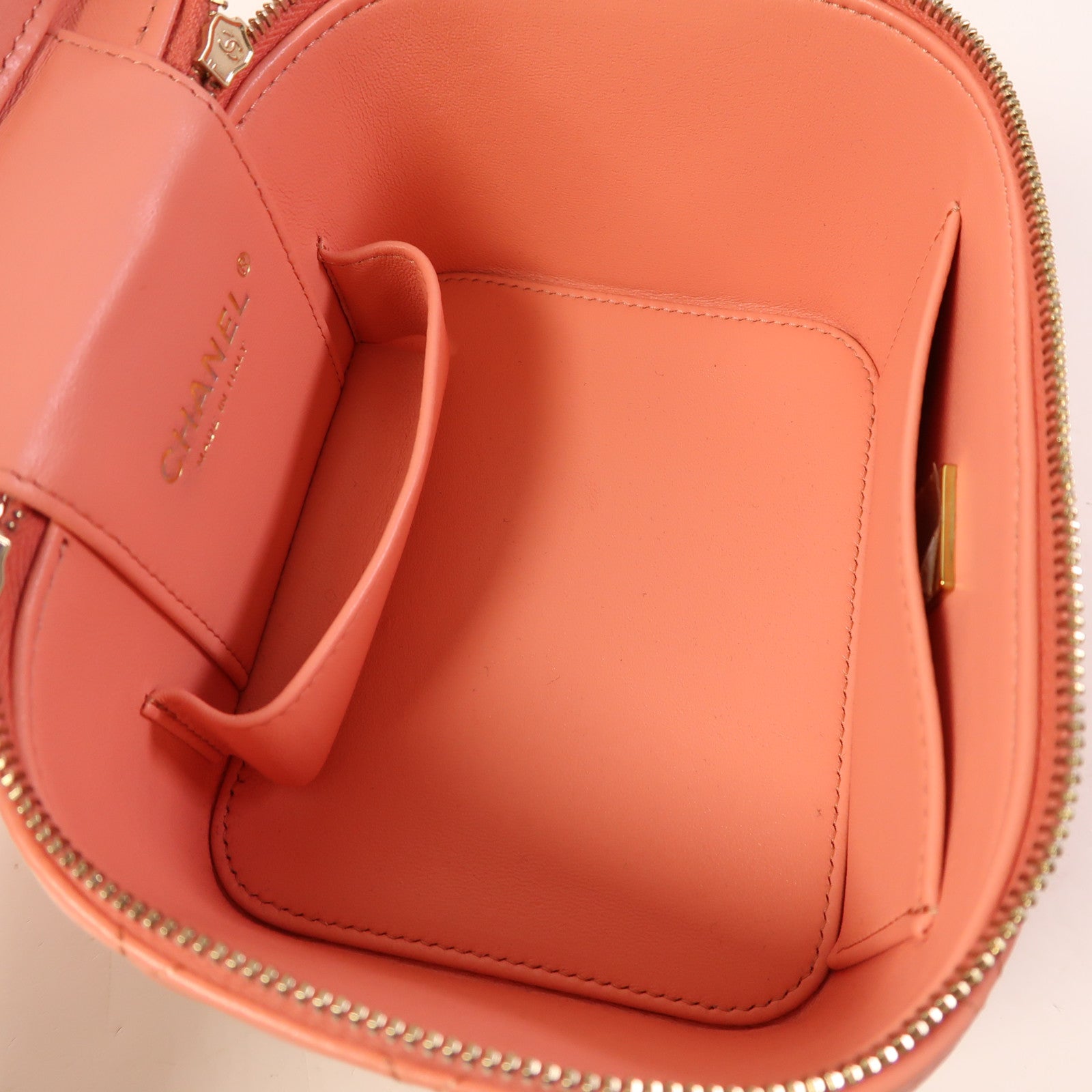 CHANEL 羊皮皮革Vanity Case金扣手挽肩背兩用袋