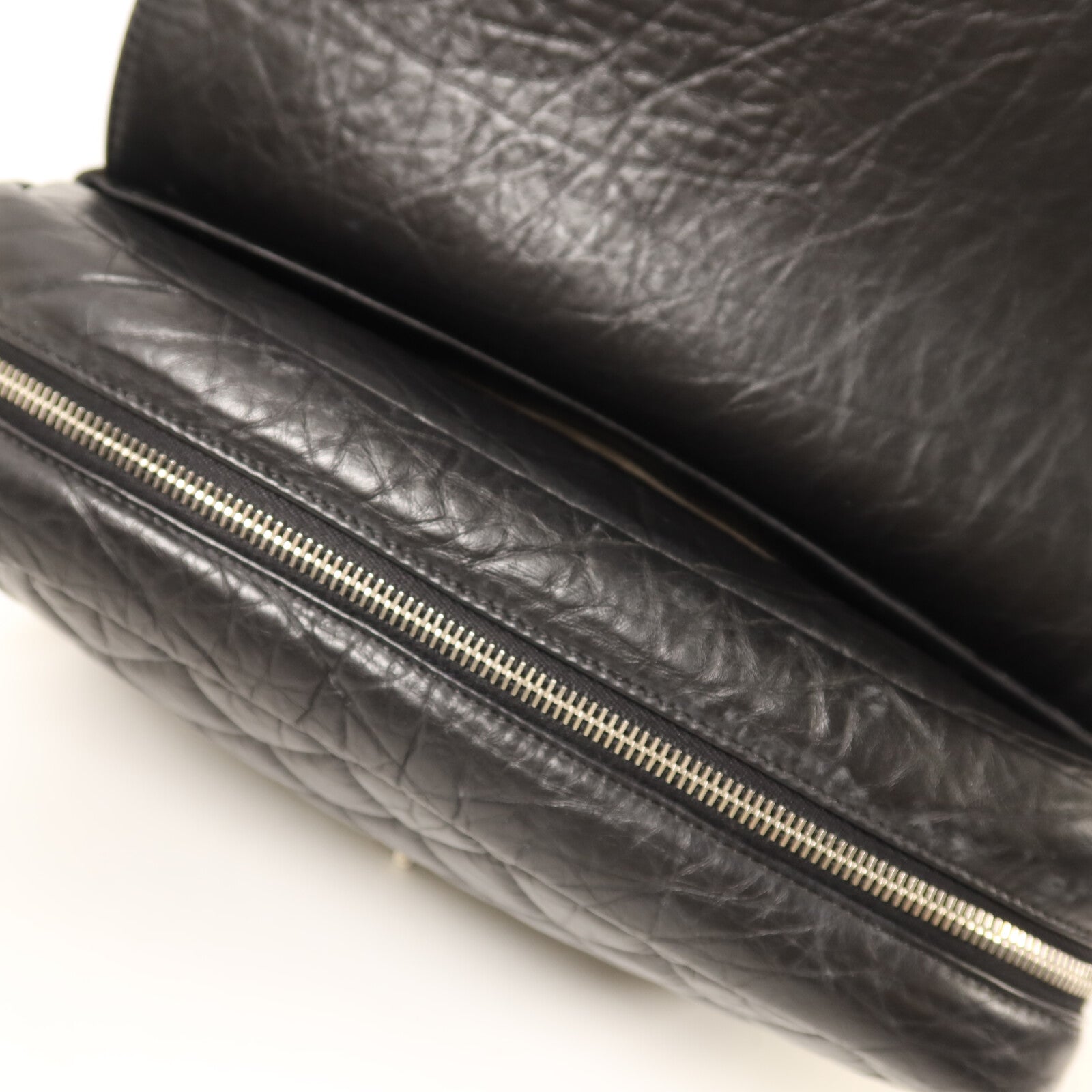 CHANEL 牛皮皮革Chain Shoulder銀扣鏈帶肩背袋