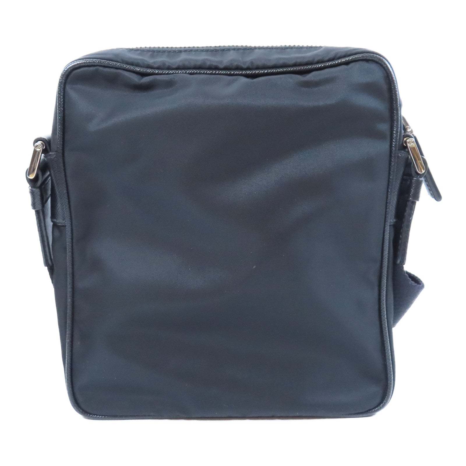PRADA 【激減優惠】尼龍Shoulder Bag銀扣肩背袋黑色
