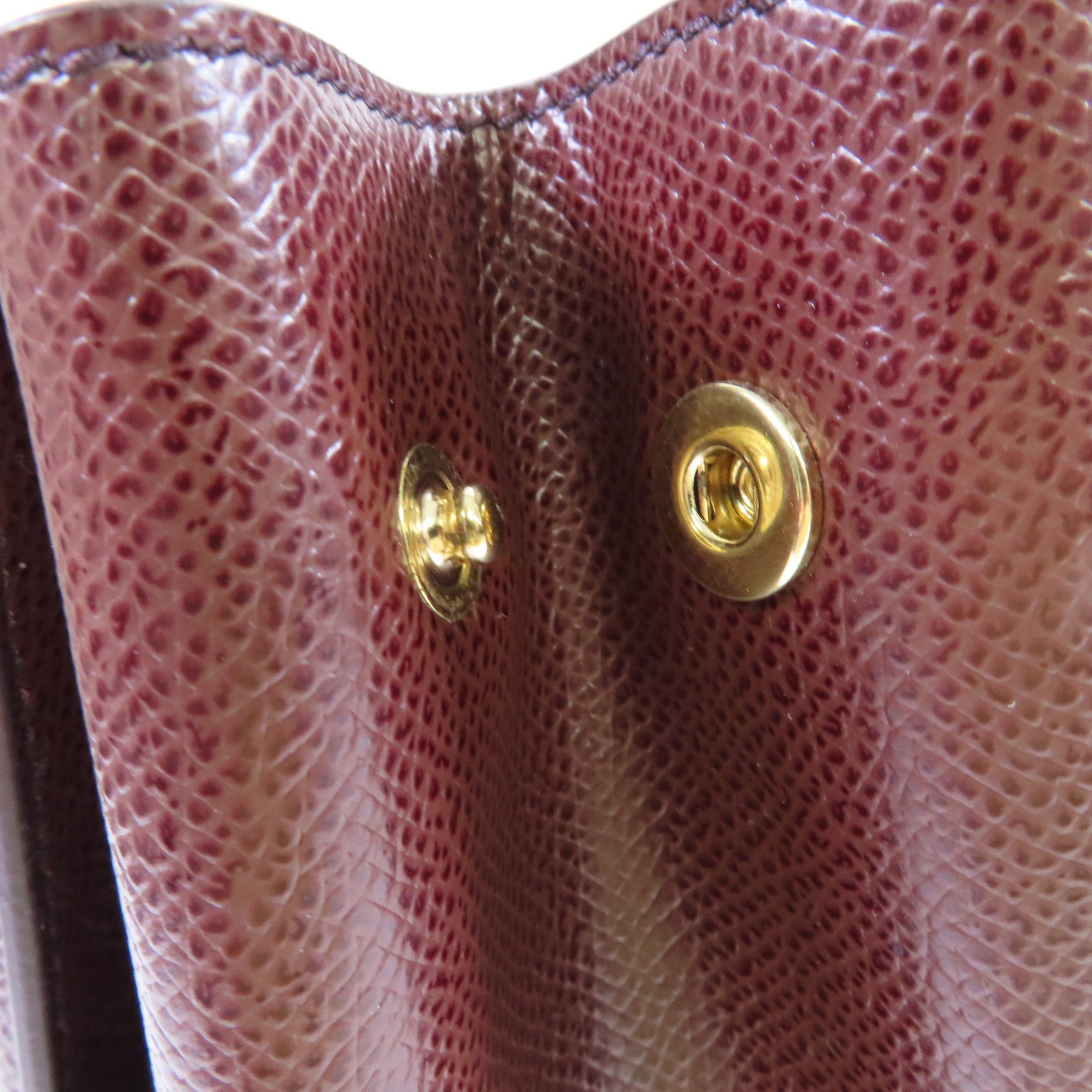 Salvatore Ferragamo 牛皮皮革2Way Shoulder Bag金扣手挽肩背兩用袋酒紅色