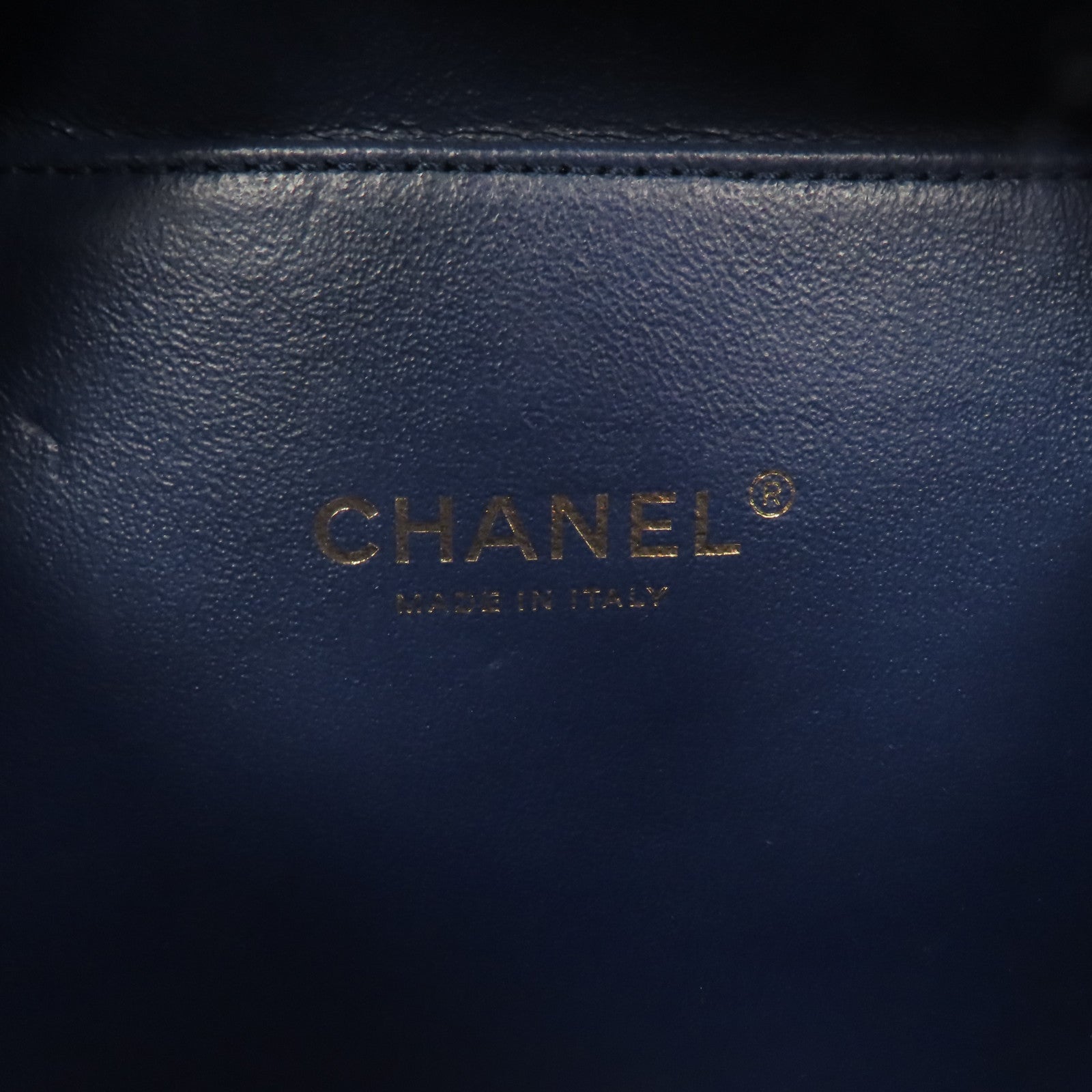 CHANEL 【激減優惠】花呢/蛇皮皮革Vanity Case金扣手挽肩背兩用袋深藍色