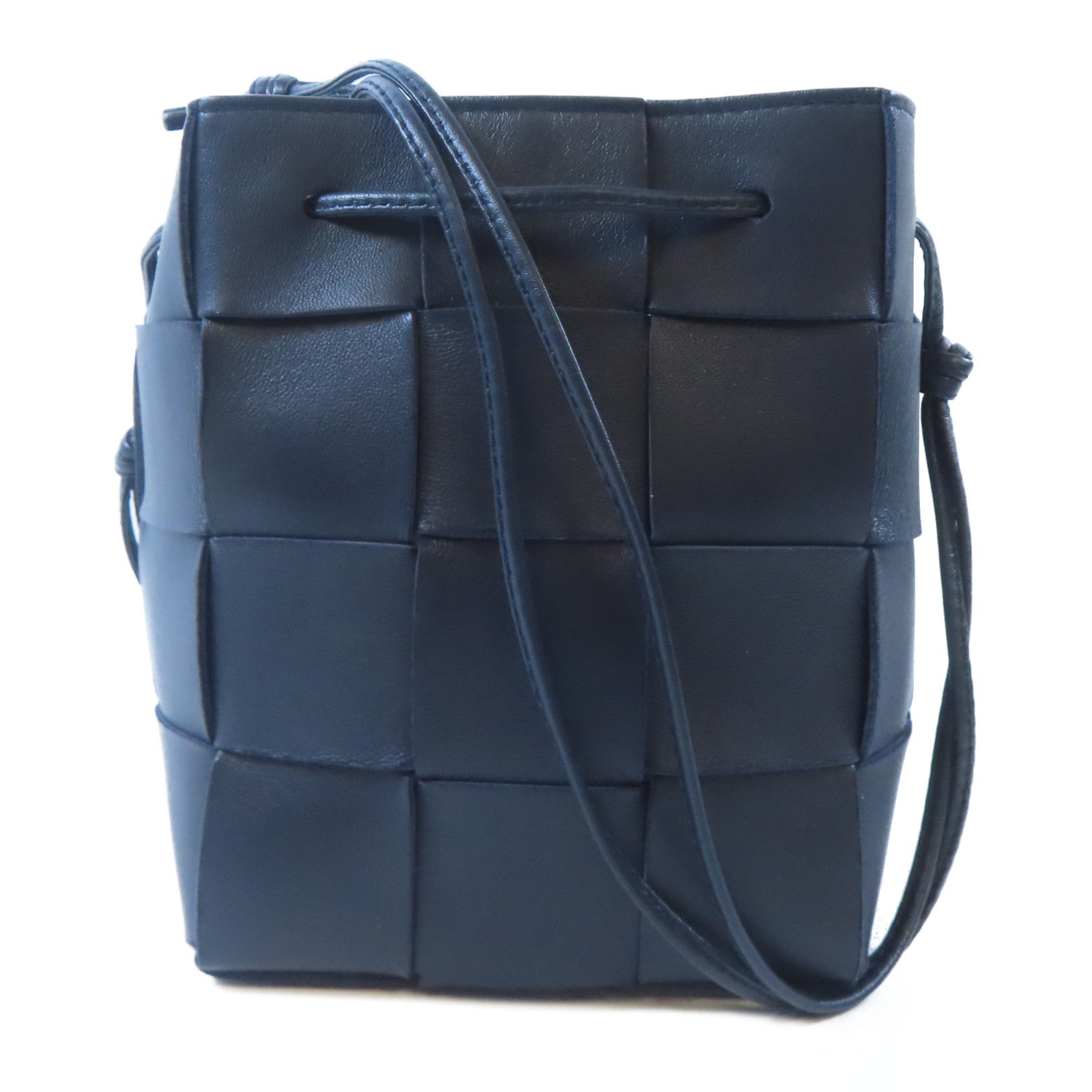 BOTTEGA VENETA 織紋皮革Cassette Bucket肩背袋黑色