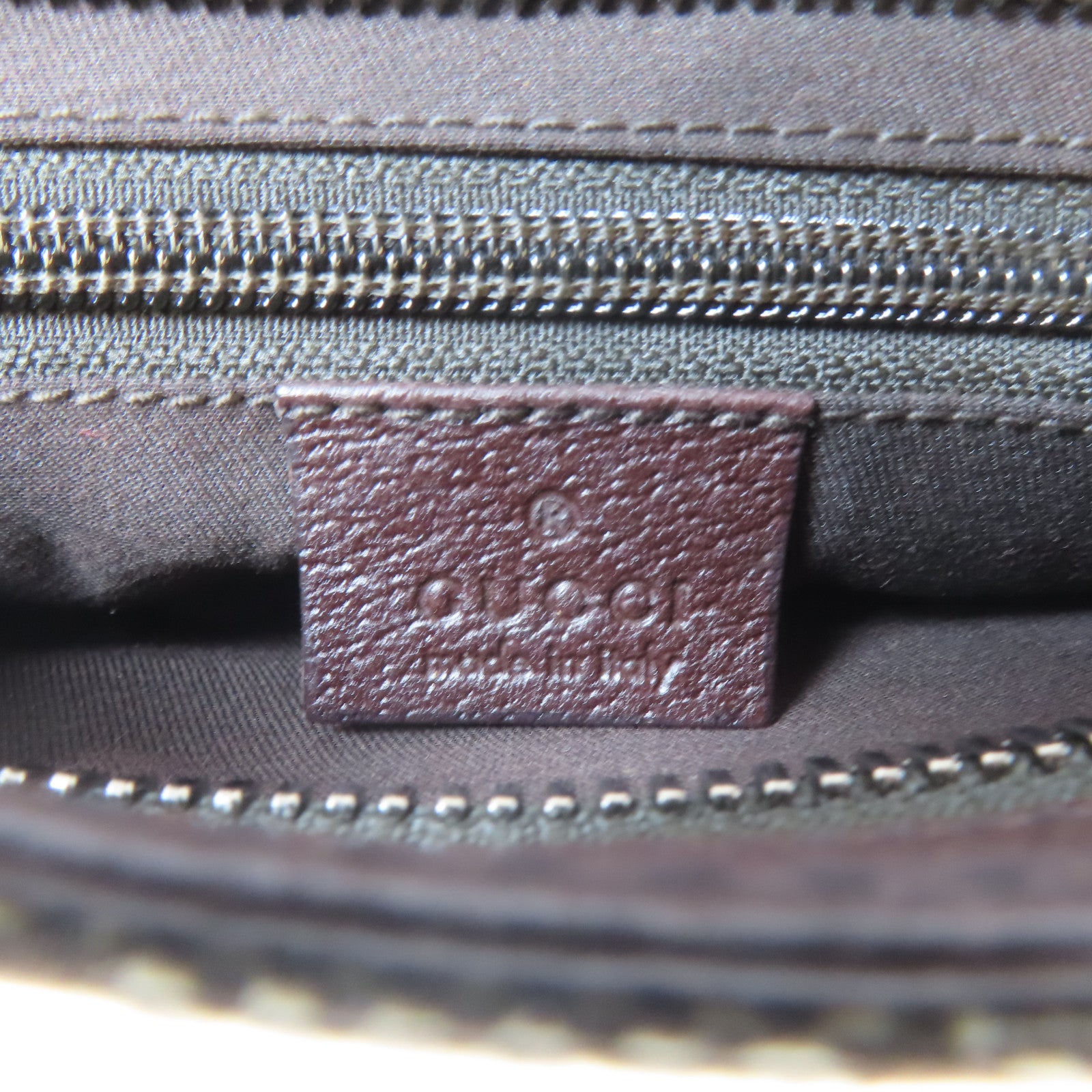 GUCCI 帆布Canvas Shoulder Bag銀扣肩背袋啡色