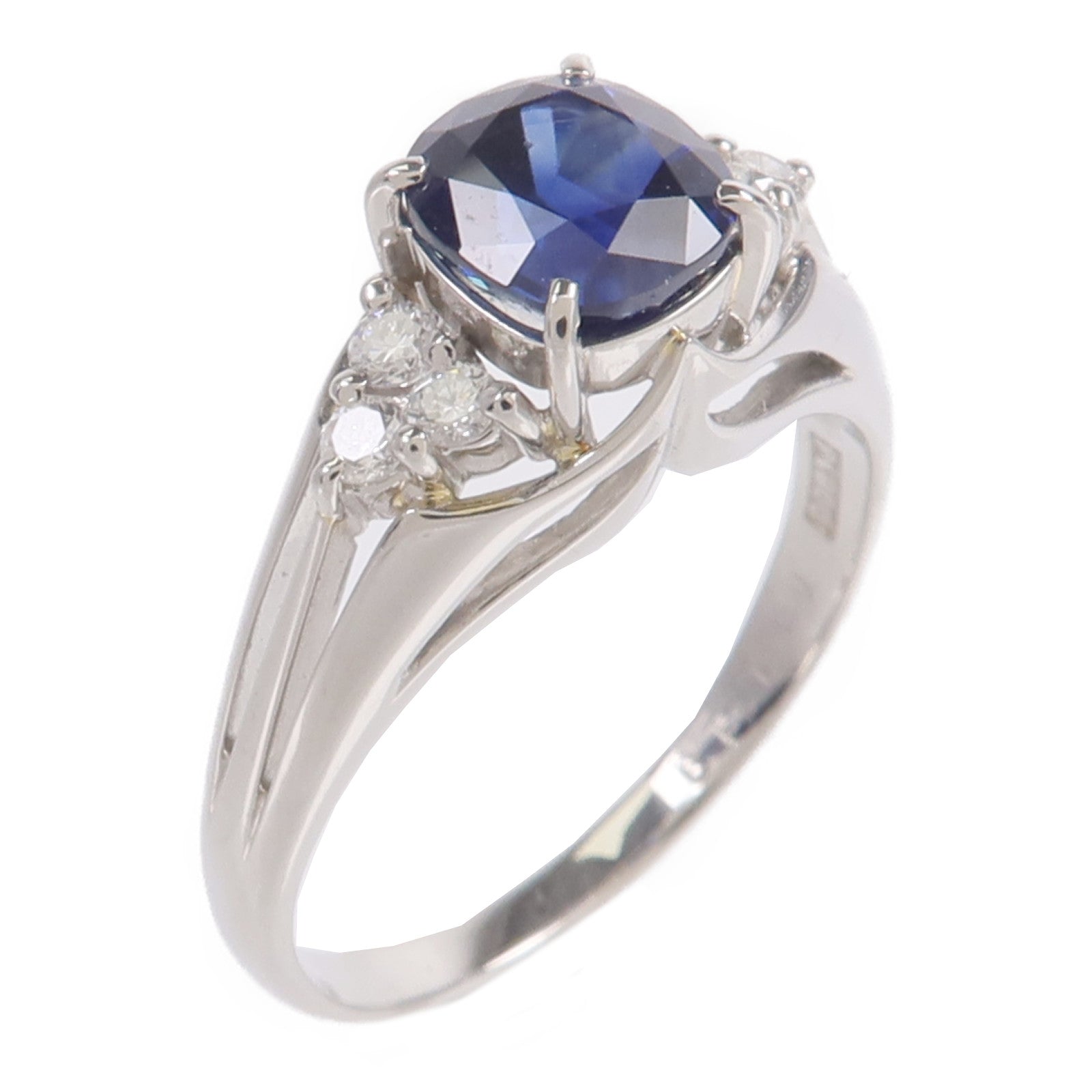 JEWELRY PT900鉑金Sapphire Diamond Ring藍寶石/鑽石戒指