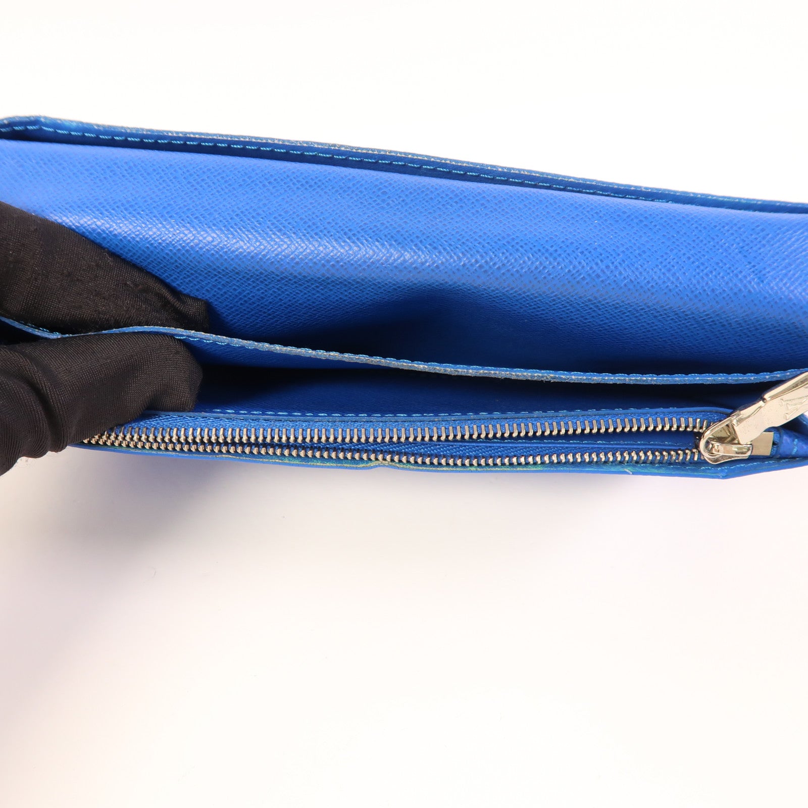 LOUIS VUITTON 牛皮皮革Long Wallet銀扣長錢包