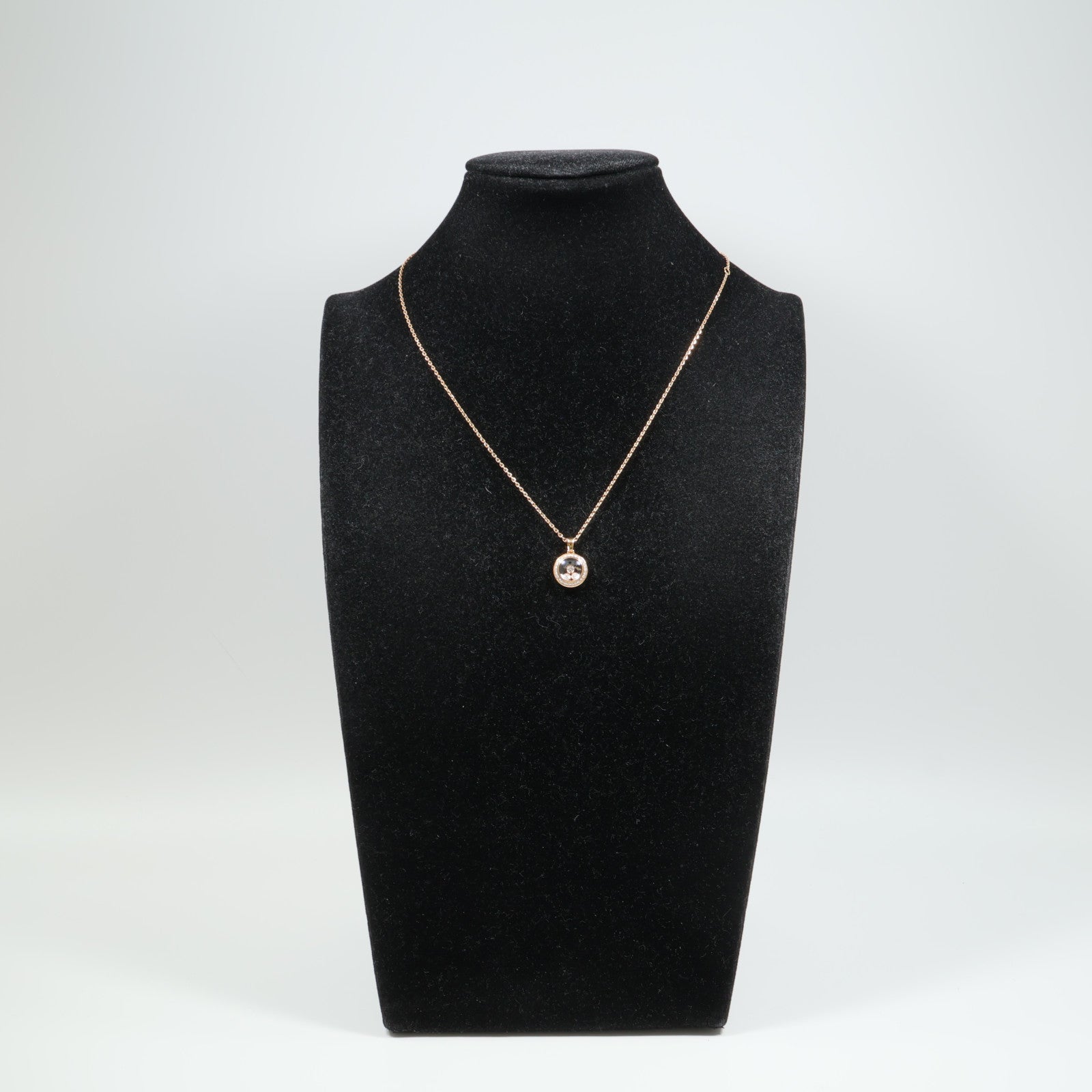 Chopard 18K玫瑰金Happy Diamond Icons Necklace鑽石項鍊