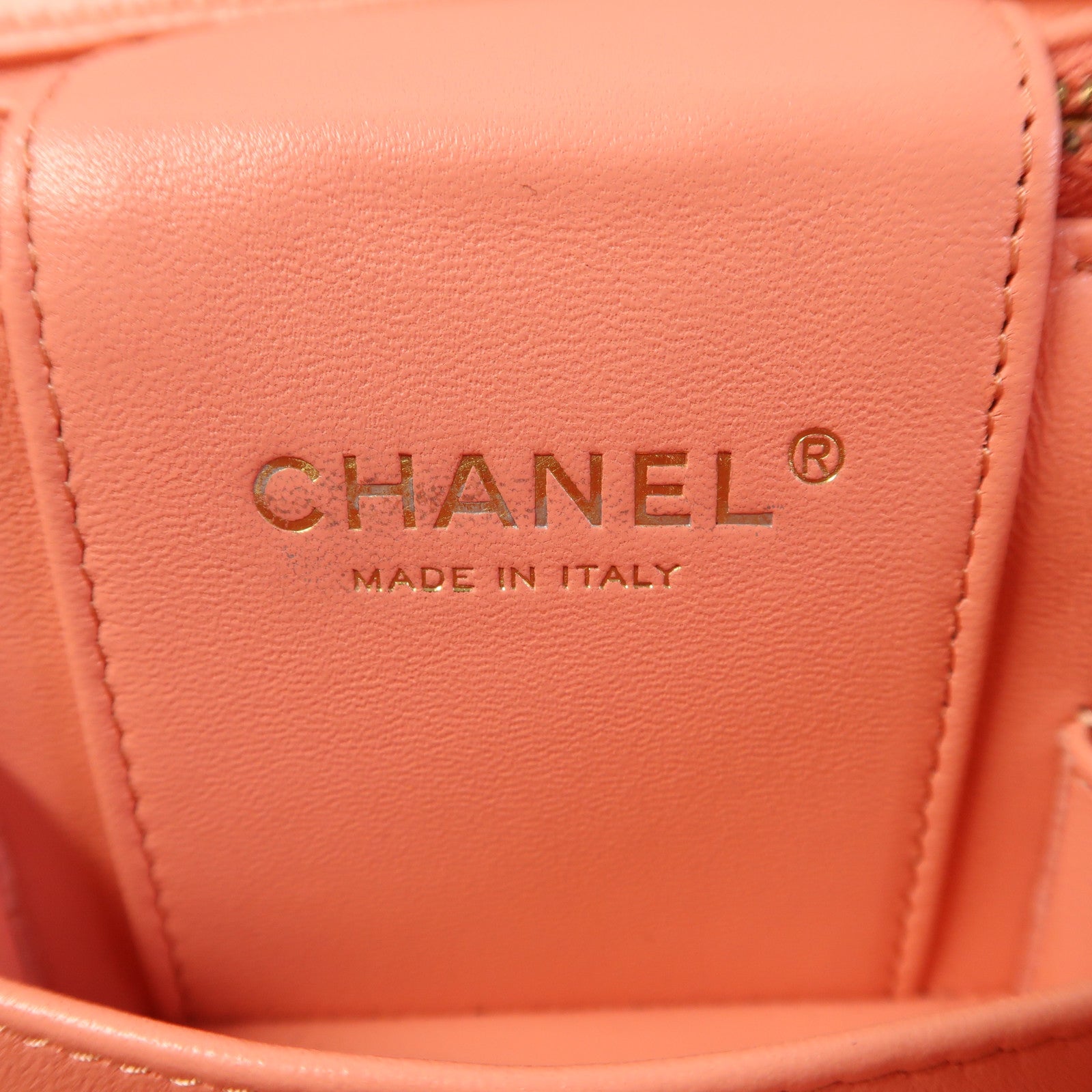 CHANEL 羊皮皮革Vanity Case金扣手挽肩背兩用袋