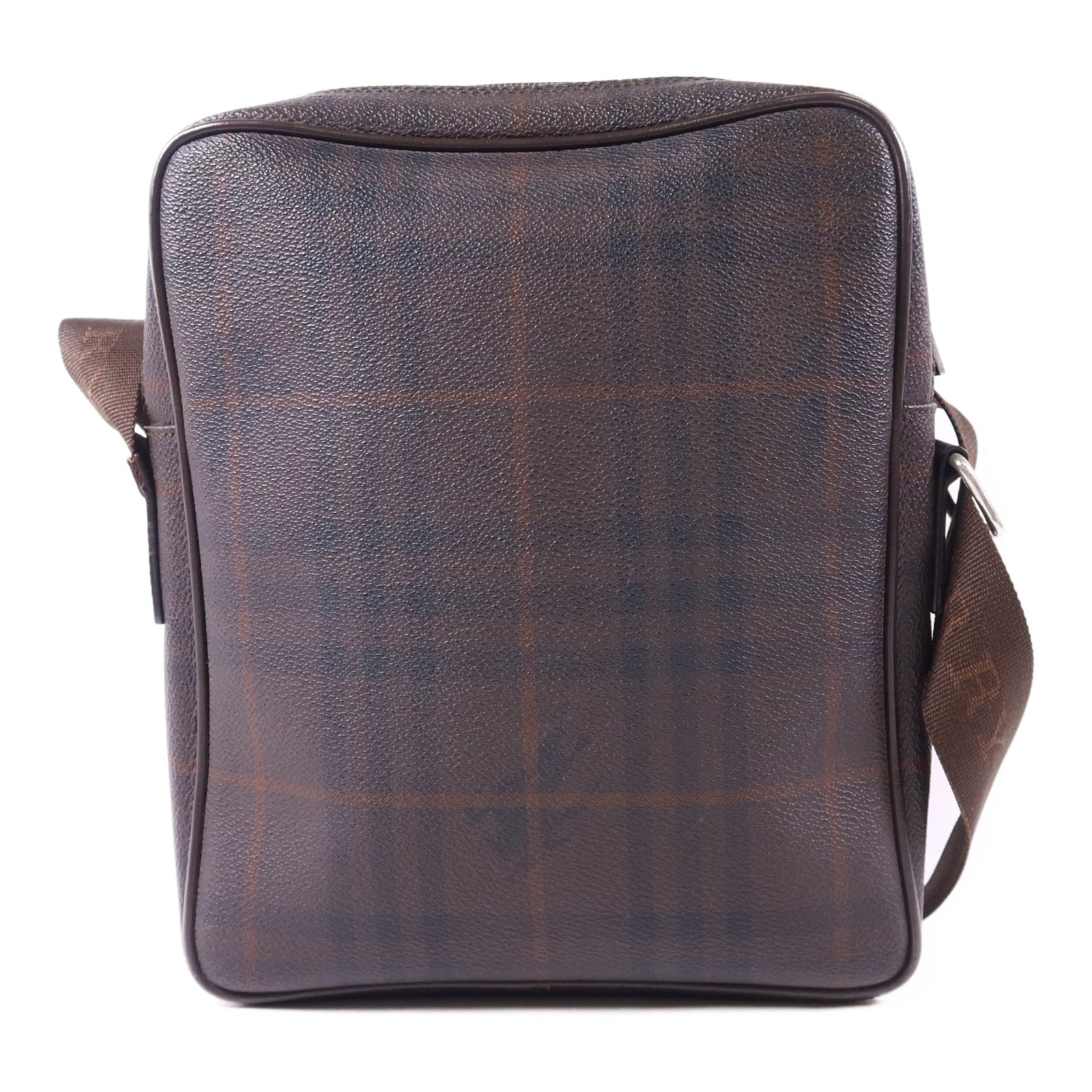 BURBERRY 塗層帆布Shoulder Bag銀扣肩背袋