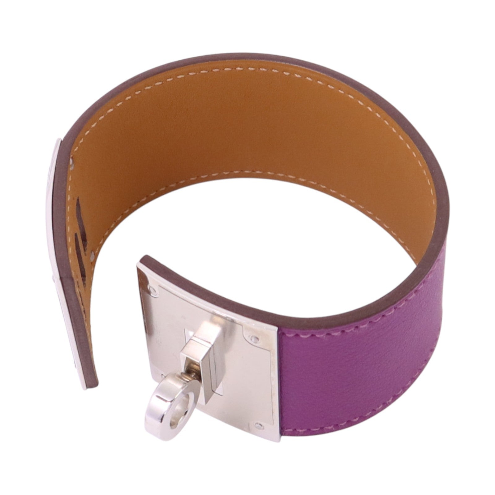 HERMES Swift皮革Kelly Dog Bracelet銀扣手鏈