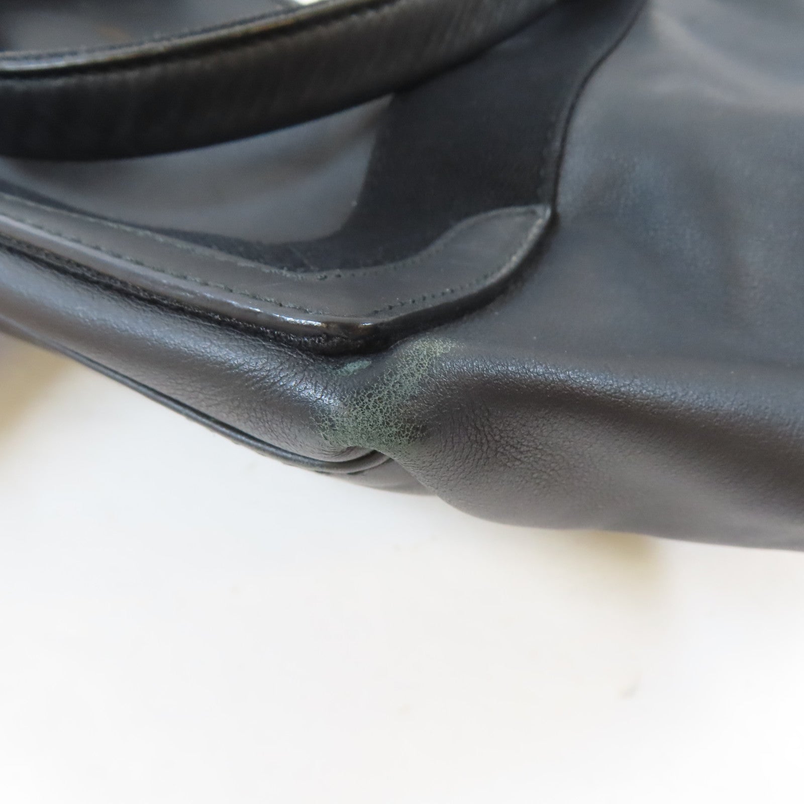 BALENCIAGA 羊皮皮革Navy Cabas銀扣手挽袋黑色