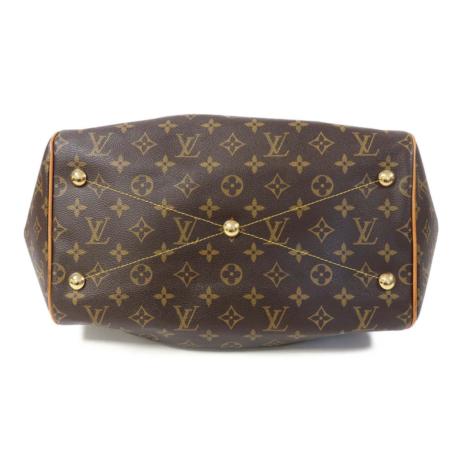 LOUIS VUITTON Monogram Tivoli GM金扣手挽袋啡色