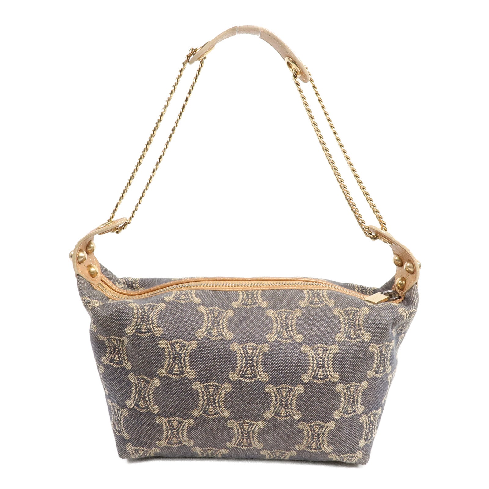 CELINE Denim Vintage Hand Bag鏈帶肩背袋