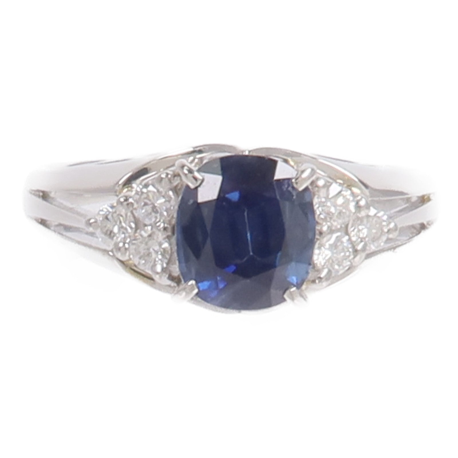 JEWELRY PT900鉑金Sapphire Diamond Ring藍寶石/鑽石戒指