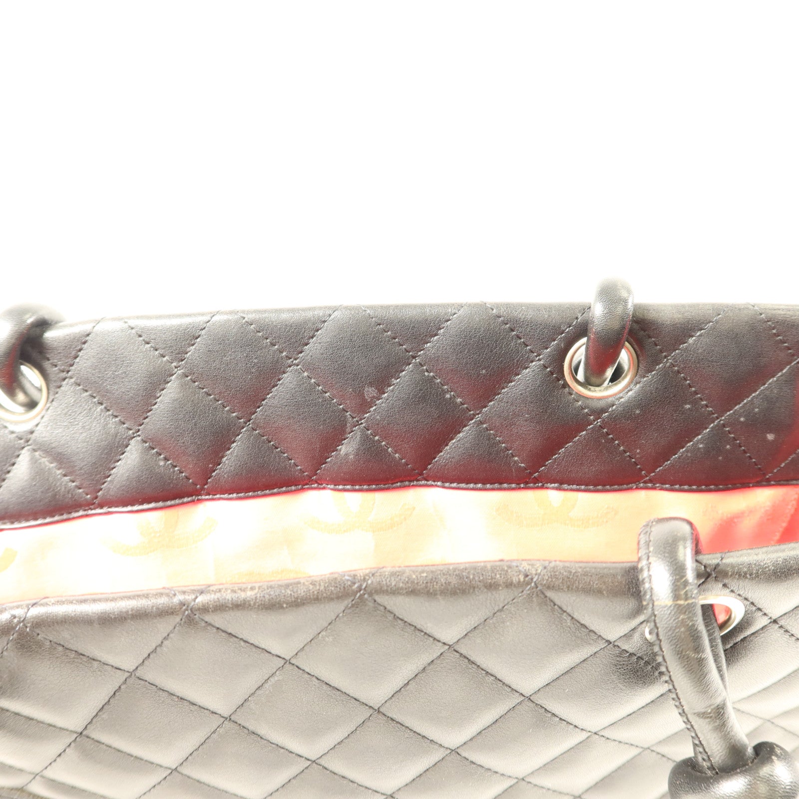 CHANEL 牛皮皮革Cambon Tote Bag銀扣手挽袋