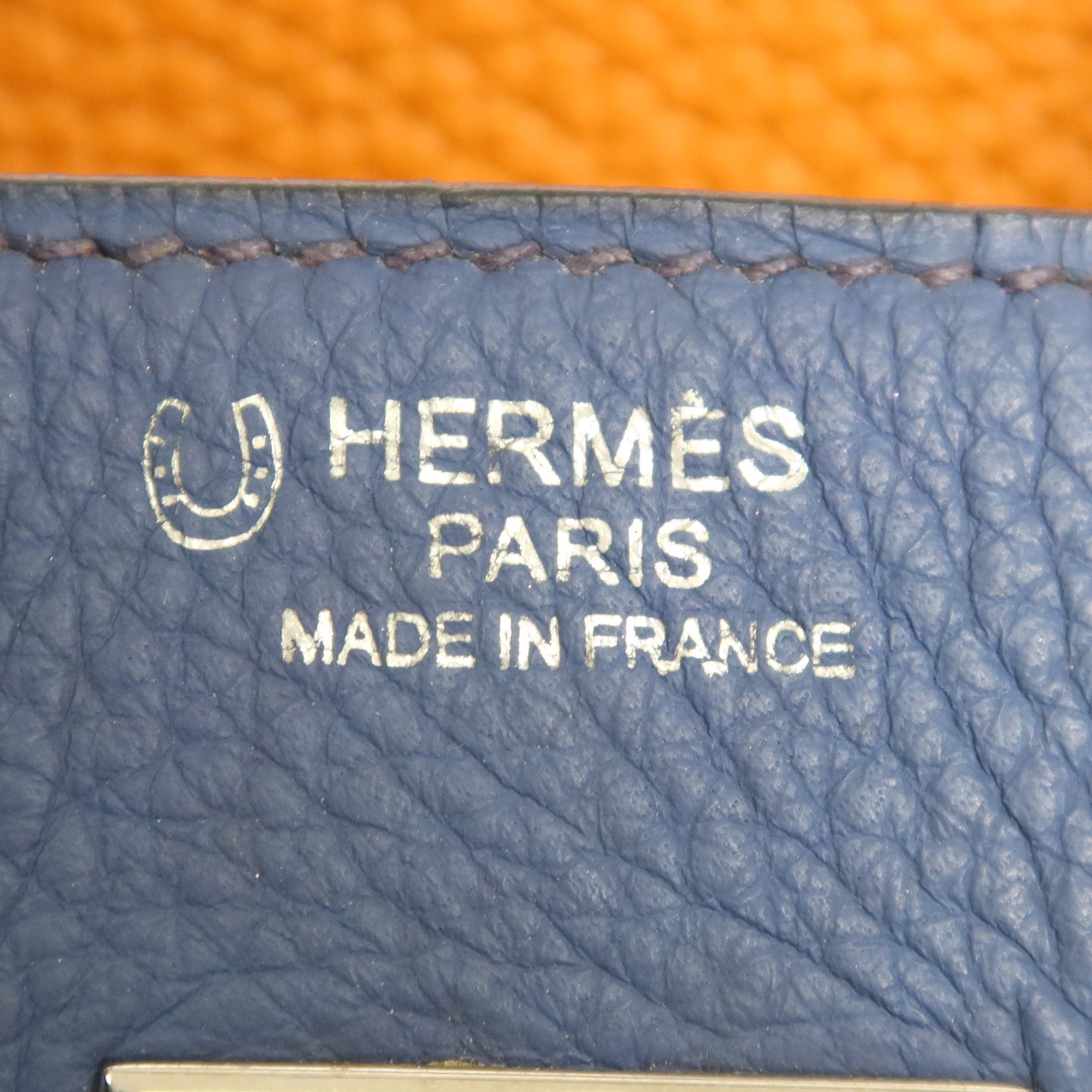 HERMES Togo皮革Birkin 30銀扣手挽袋Colvert/Orange/Prune