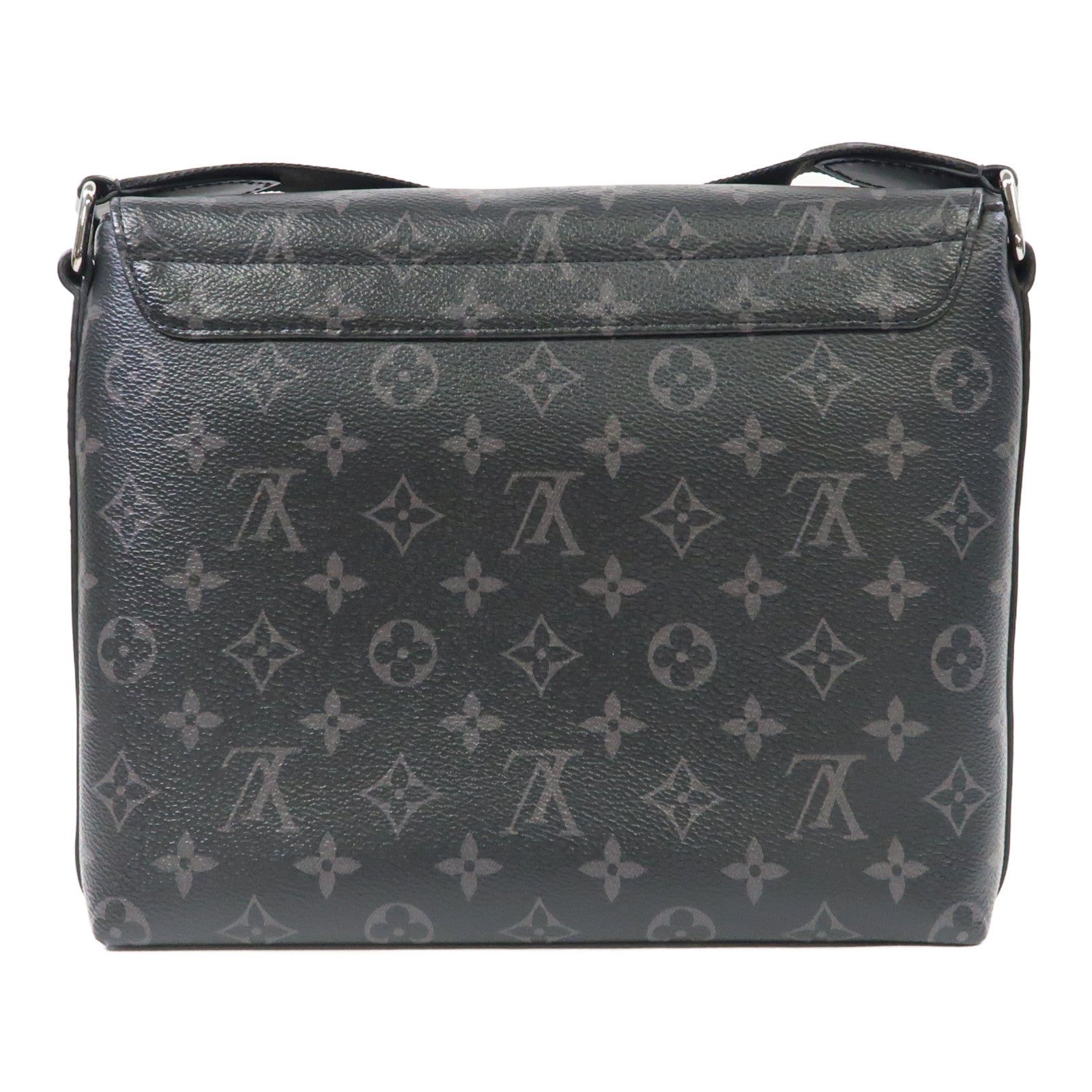 LOUIS VUITTON Monogram Eclipse District PM銀扣肩背袋黑色