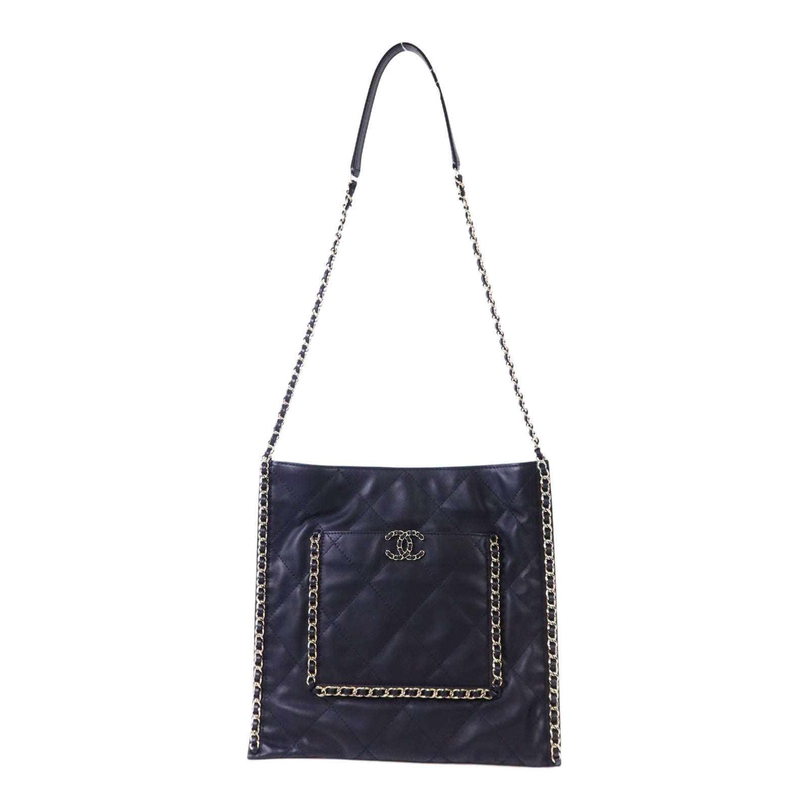 CHANEL 【激減優惠】牛皮皮革Matelasse Chain Shoulder金扣肩背袋