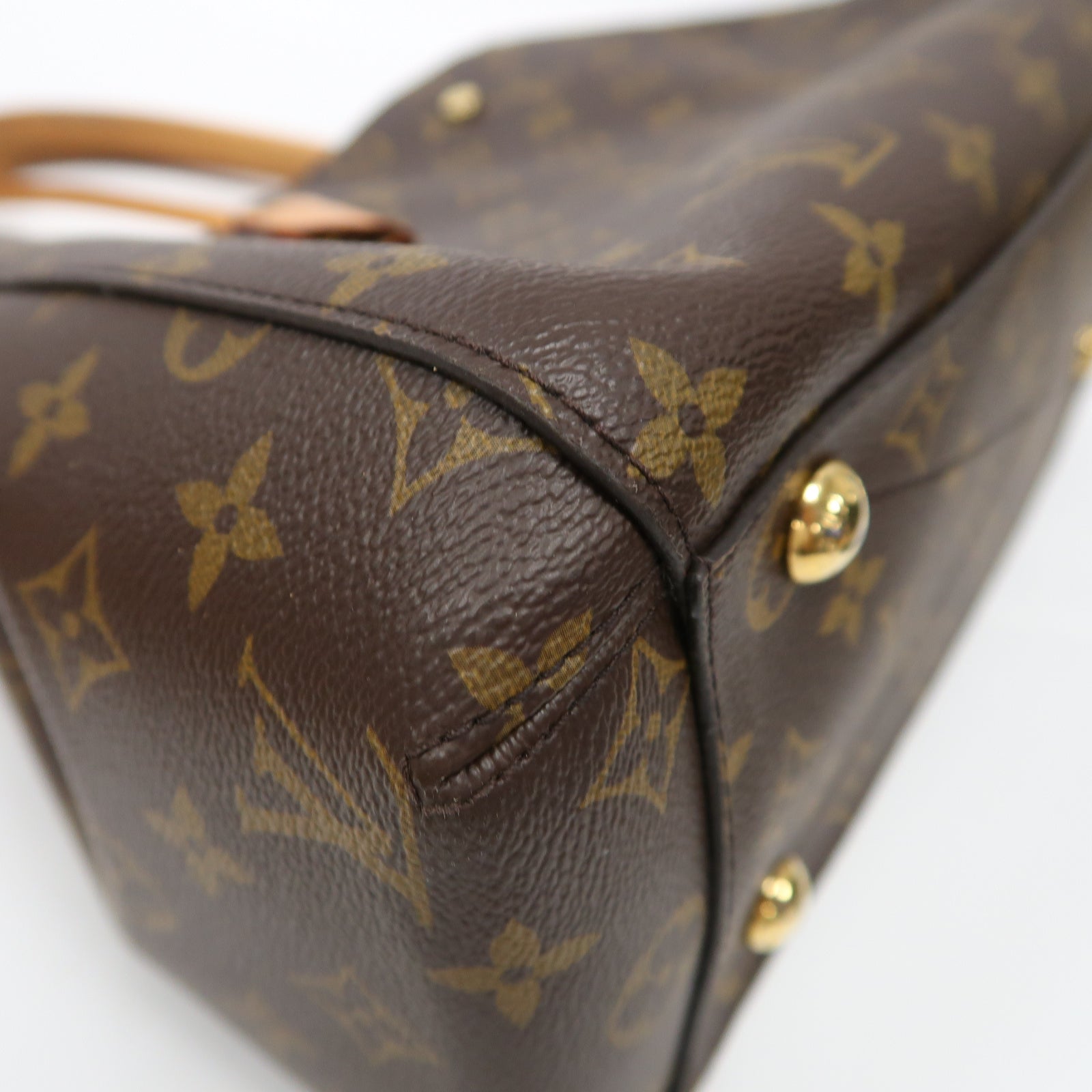 LOUIS VUITTON 【激減優惠】Monogram Montaigne MM金扣手挽肩背兩用袋啡色