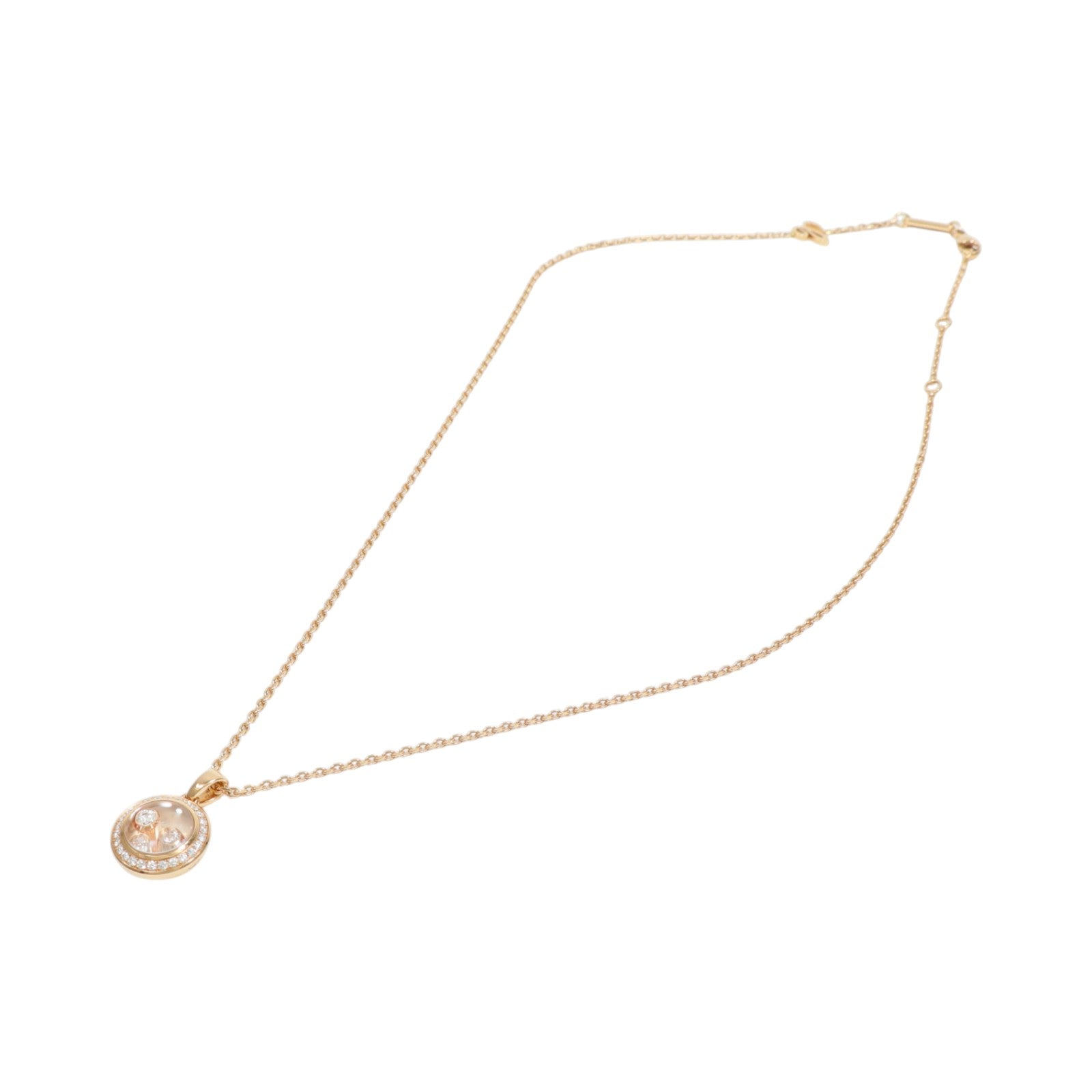 Chopard 18K玫瑰金Happy Diamond Icons Necklace鑽石項鍊